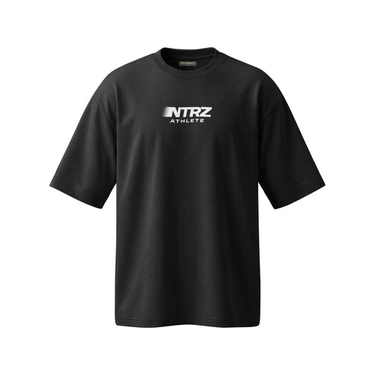 ATHLETE OVERSIZED TEE BLACK WHITE