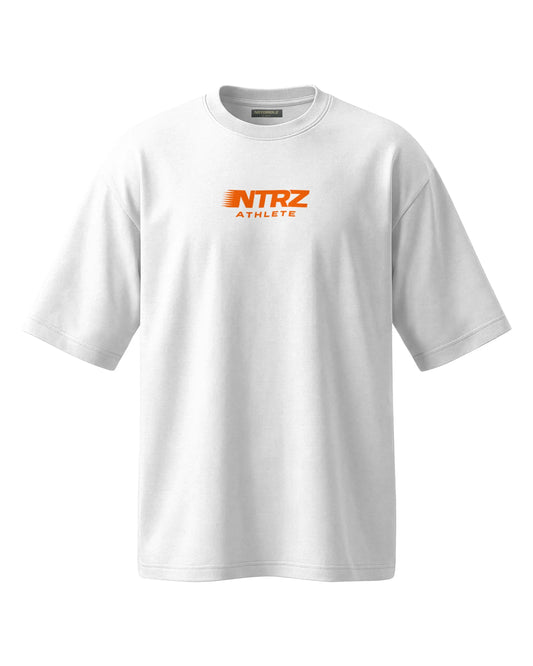 ATHLETE OVERSIZED TEE WHITE ORANGE