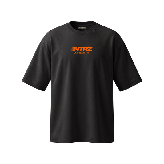 ATHLETE OVERSIZED TEE BLACK ORANGE