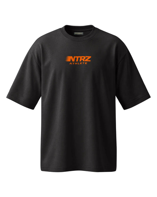 ATHLETE OVERSIZED TEE BLACK ORANGE