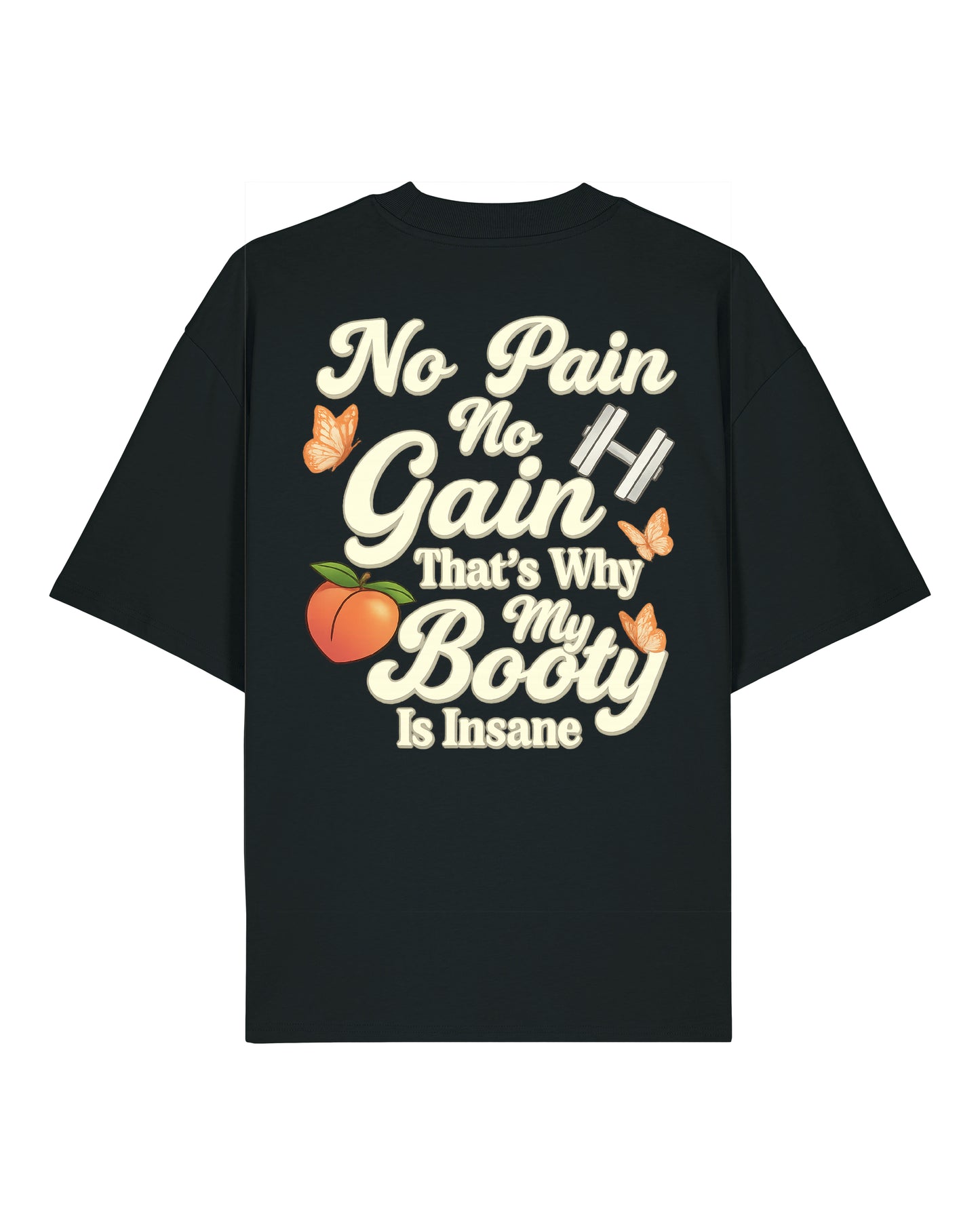 No Pain No Gain (Back Print) Oversized Shirt / GhostGym Athletics