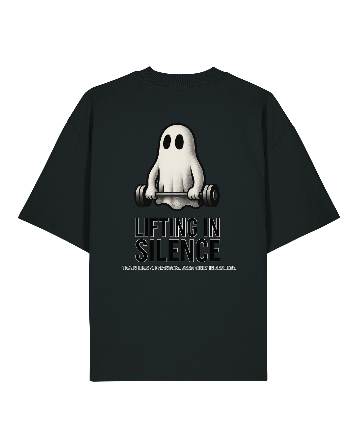 Lifitng in Silence (Back Print) Oversized Shirt / GhostGym Athletics