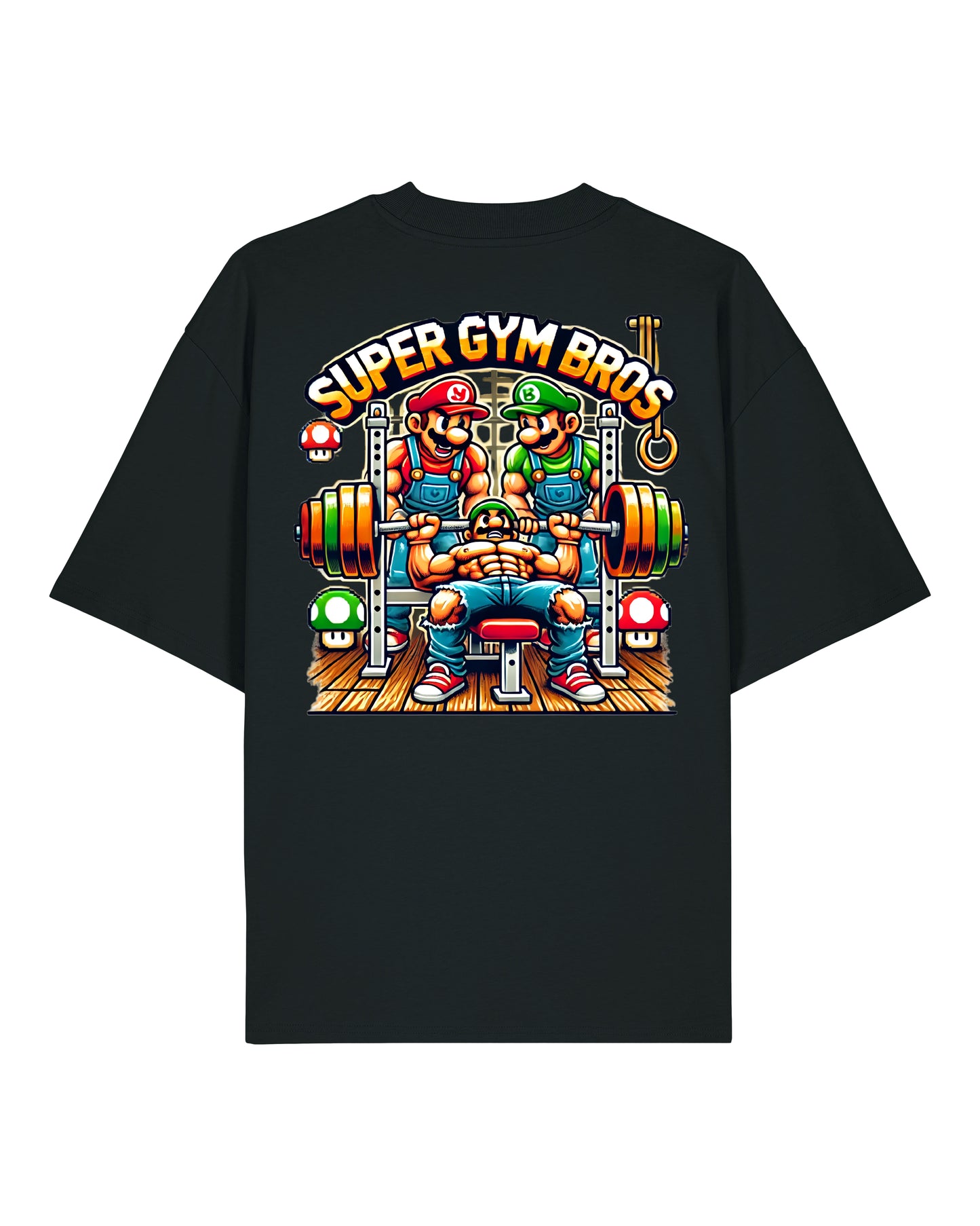 Super Gym Bros (Back Print) Oversized Shirt / GhostGym Athletics
