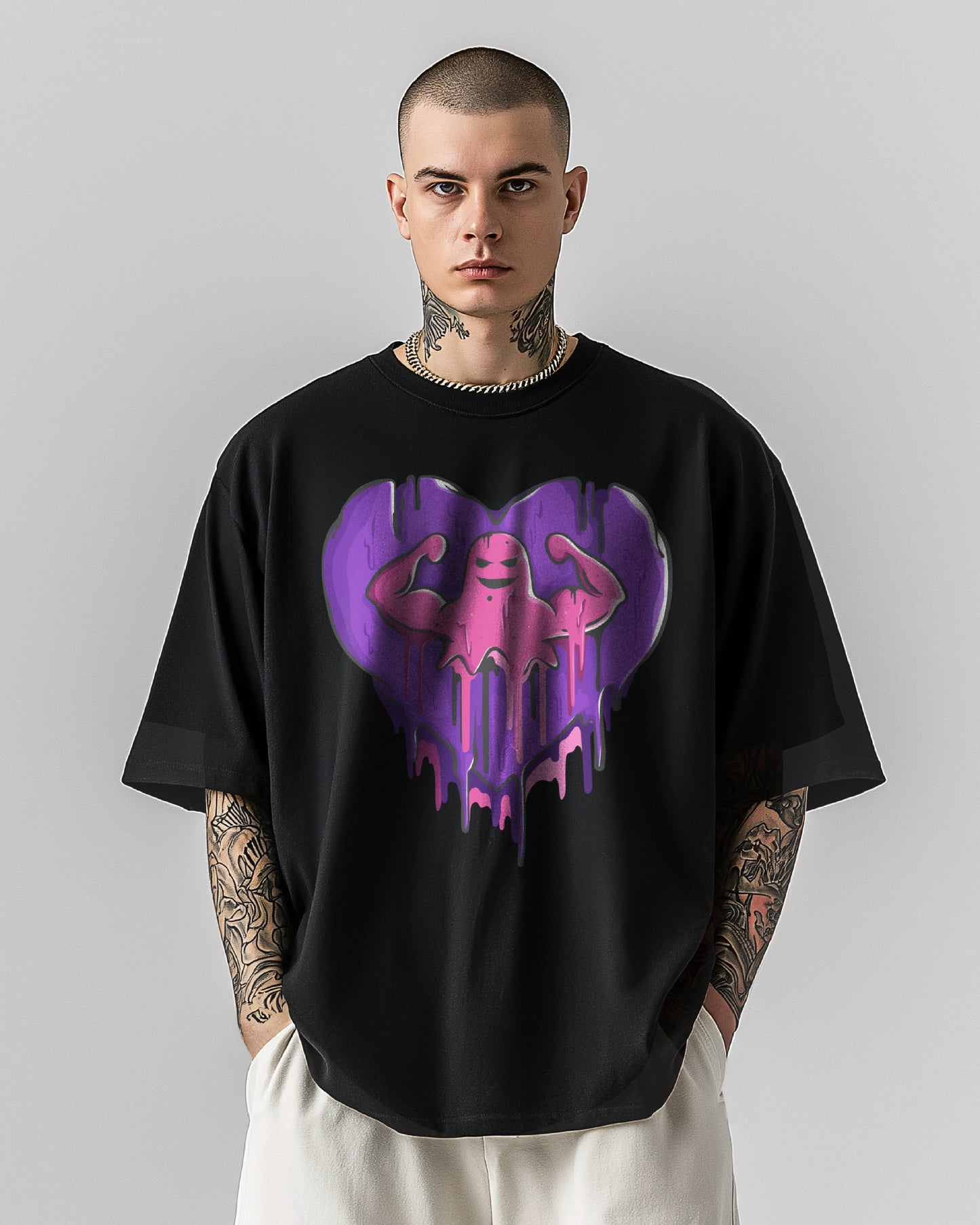 Geist Herz Oversized Shirt / GhostGym Athletics