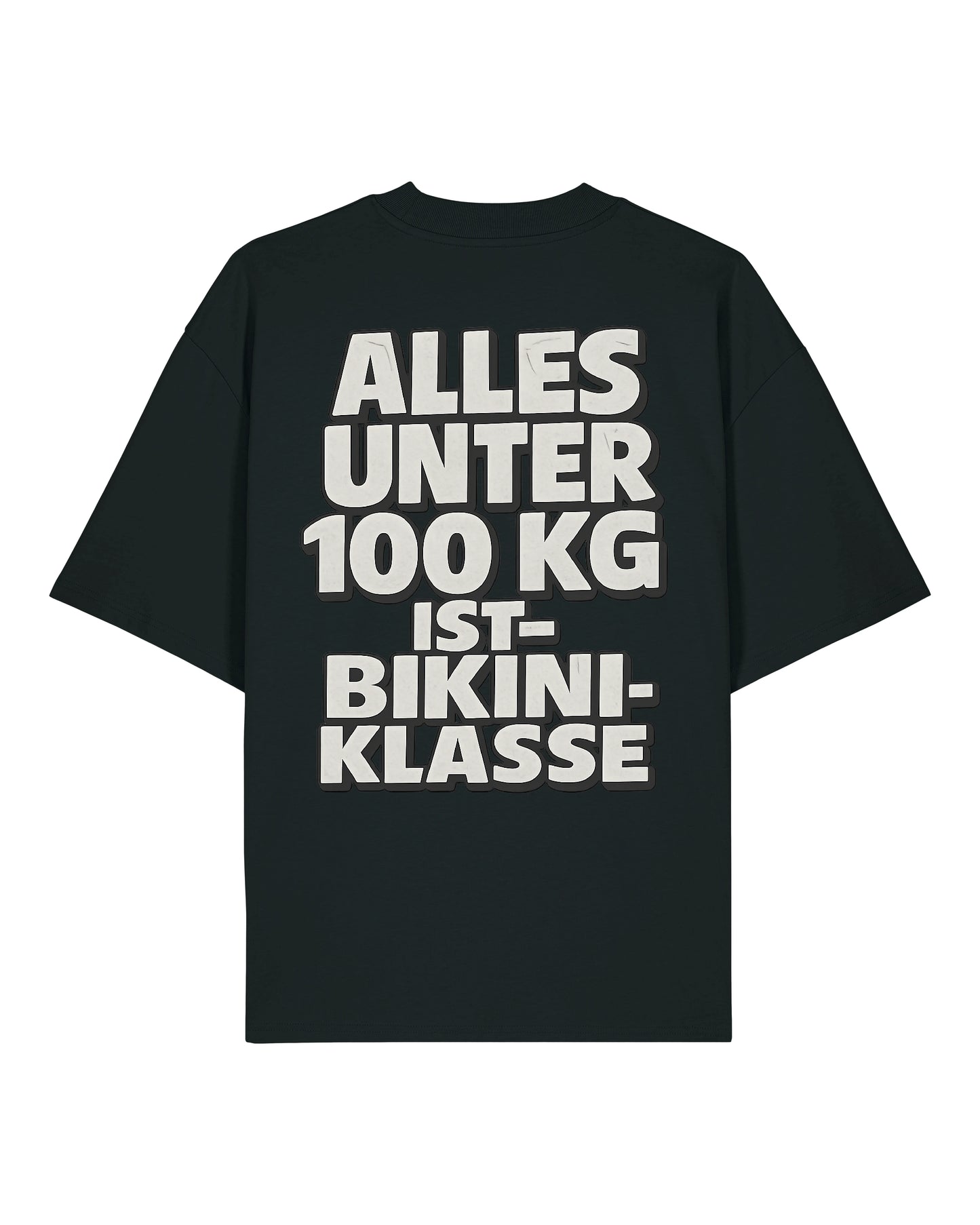 Oversized T-Shirt mit „Alles unter 100 kg“-Backprint – GhostGym Athletics x NOTORIOUZ