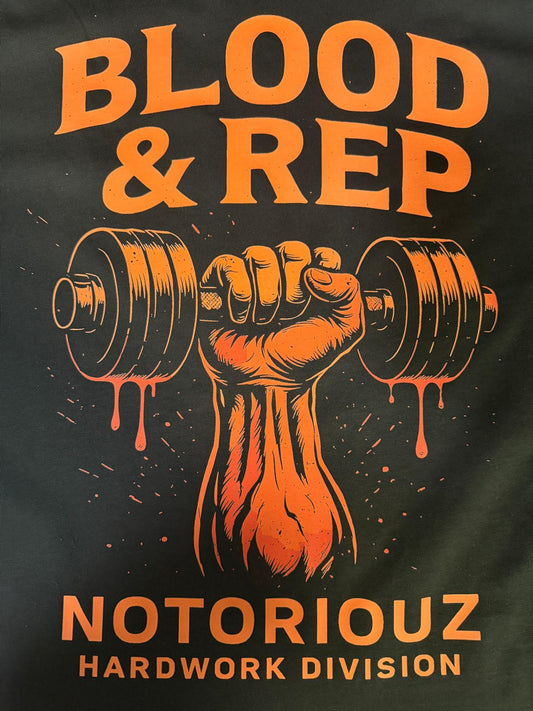 Blood & Rep Oversized T-Shirt – IRON GENESIS | Notoriouz Sportswear