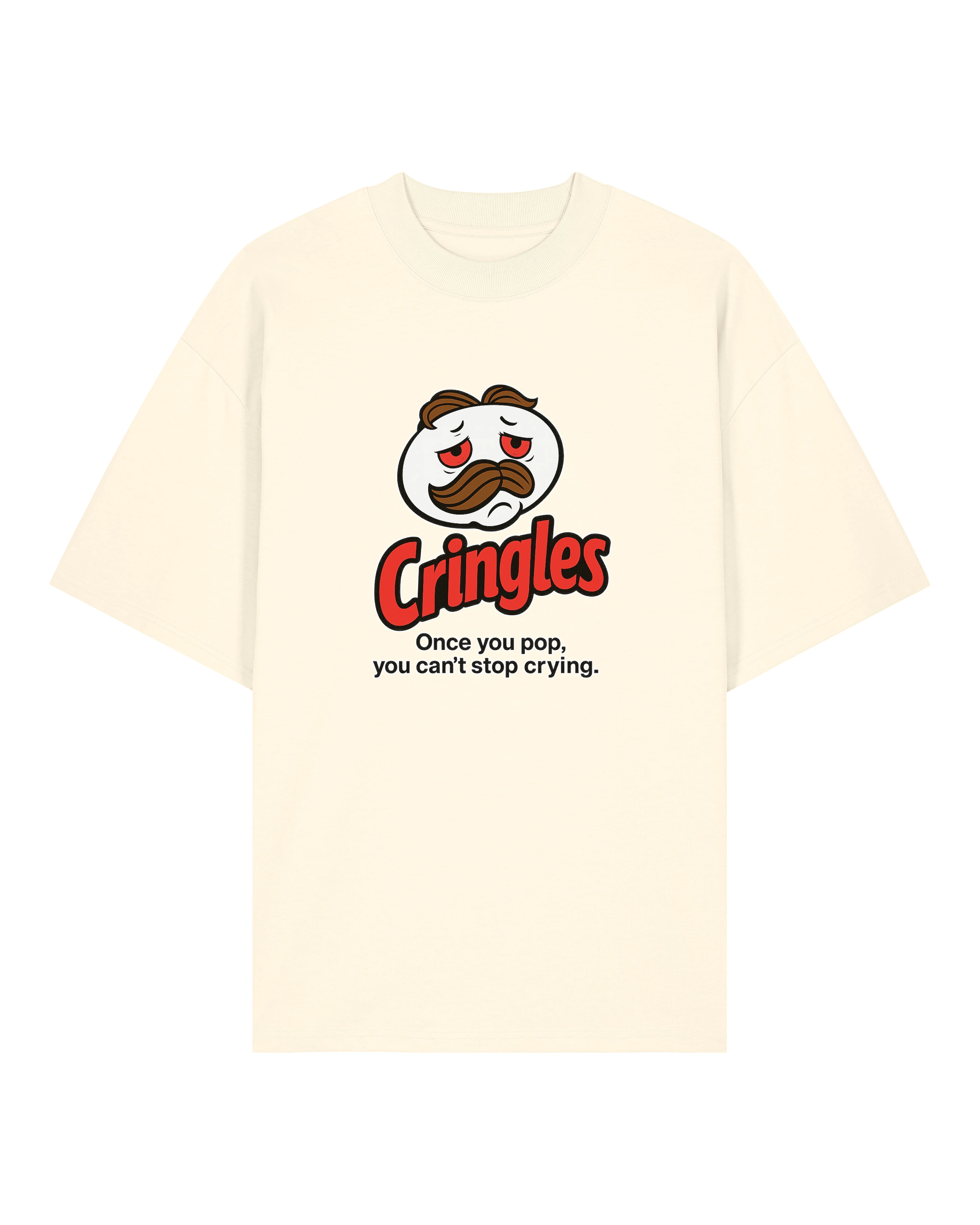 Cringles Oversize T-Shirt Creme lustiges Meme Shirt witzige Geschenkidee