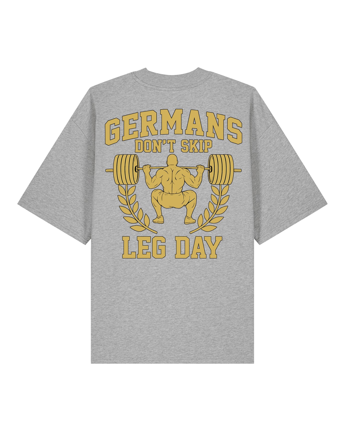 Germans Don’t Skip Leg Day Pump Cover graues Oversized Gym Shirt Teeflix