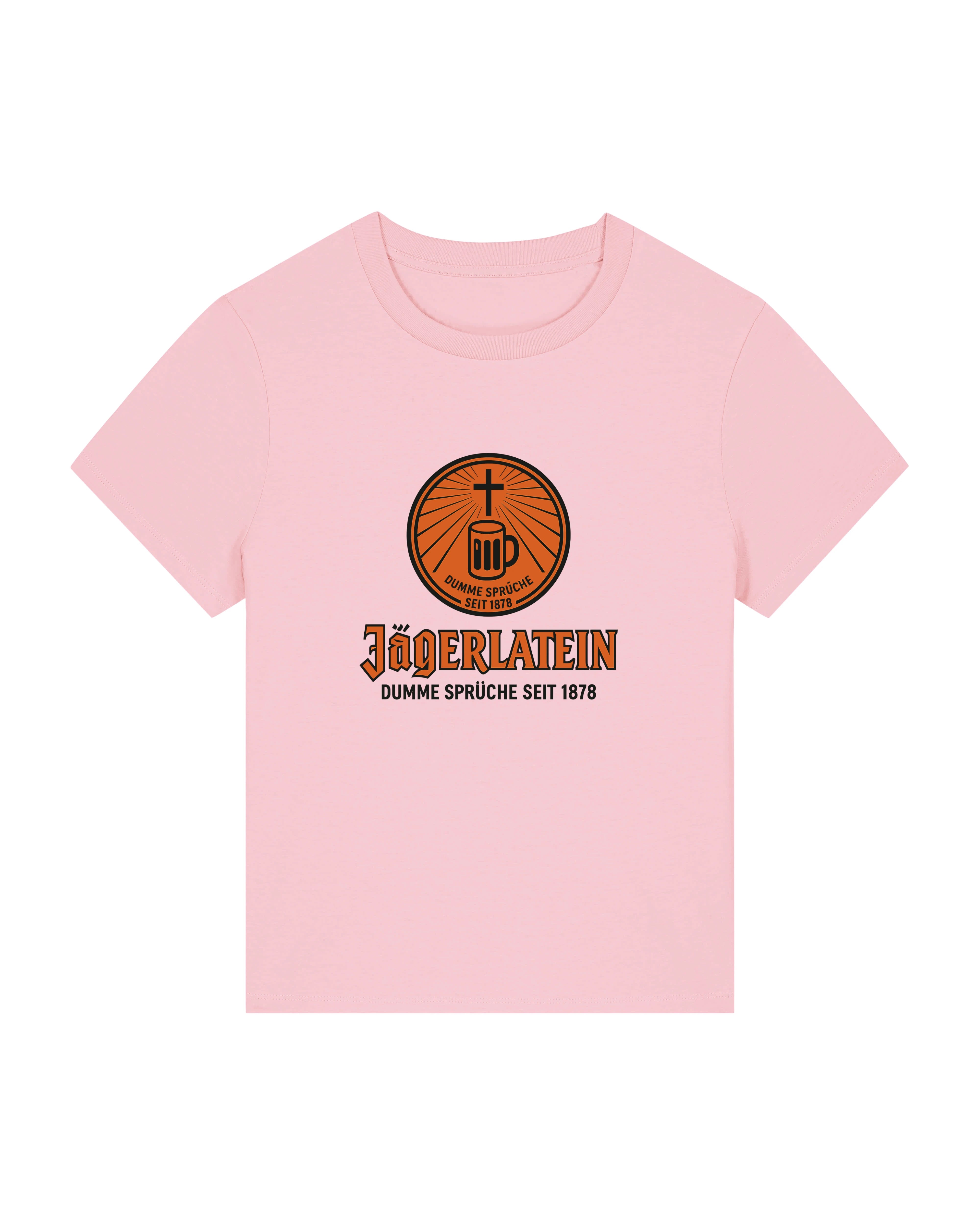 Jägerlatein Damen T-Shirt – Lustiges Sprüche Shirt mit Bier & Kreuz | Teeflix