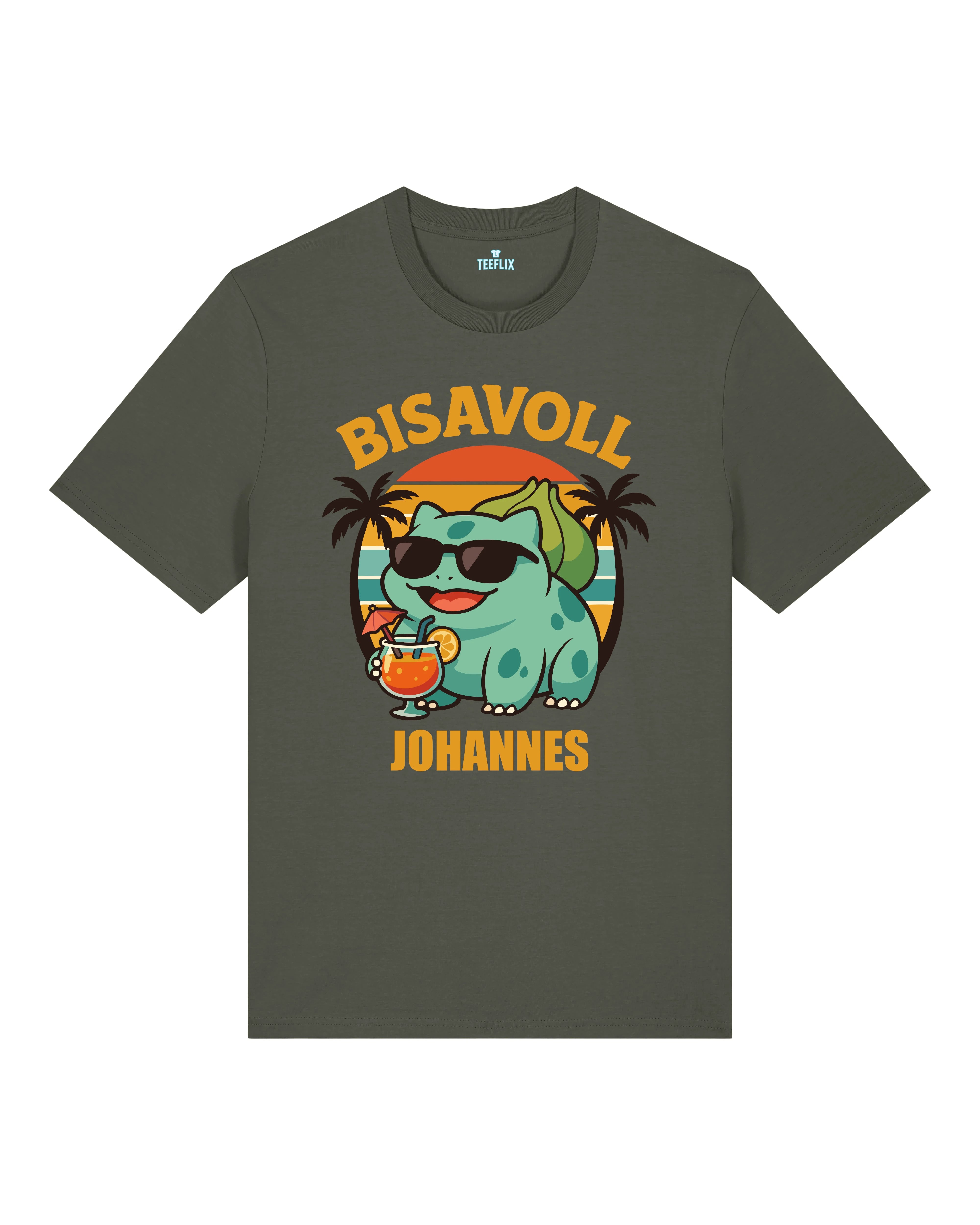 Lustiges JGA Shirt Bisavoll Khaki – personalisiertes Männer T-Shirt