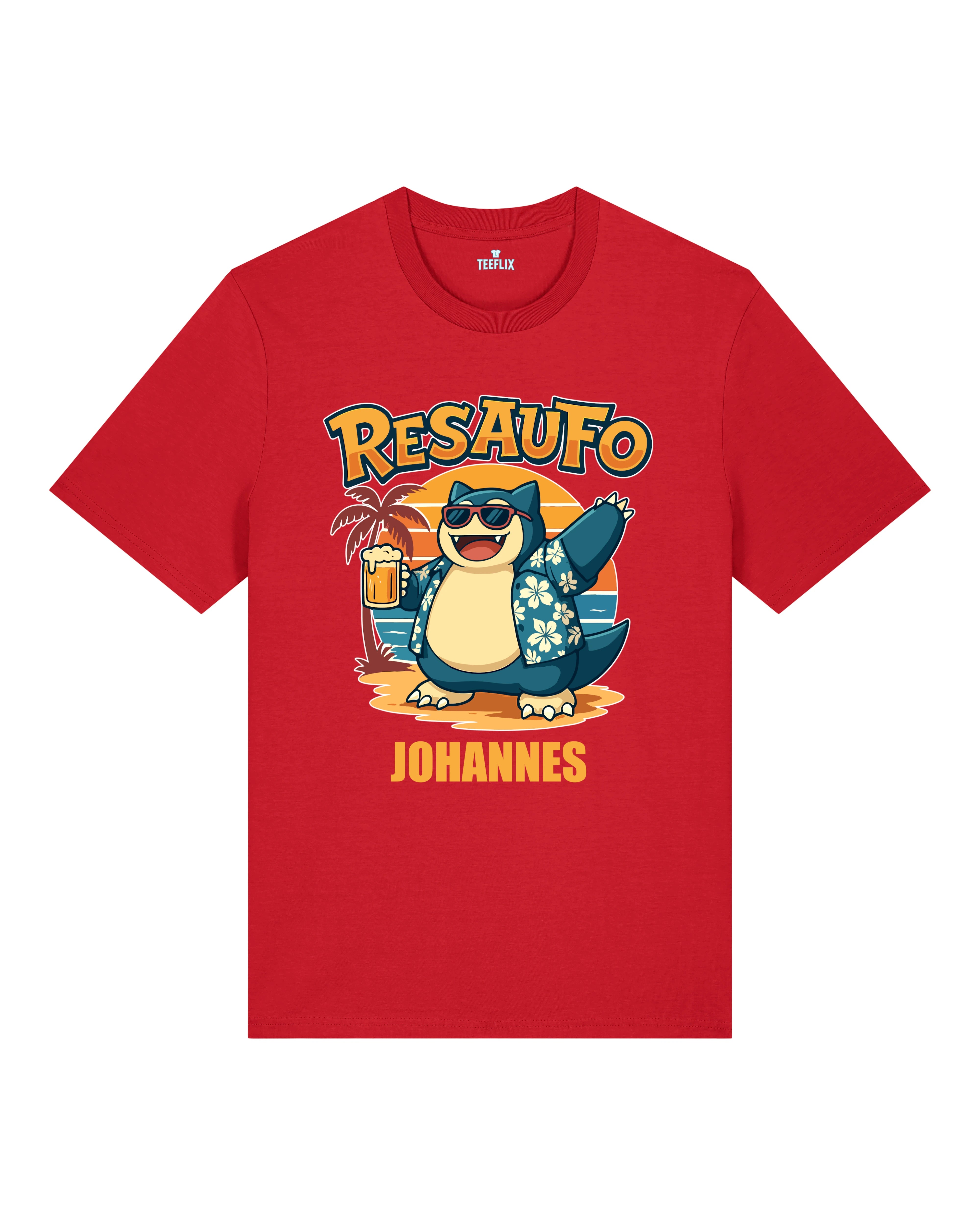 Lustiges JGA Shirt Resaufo Rot – personalisierbares Junggesellenabschied T-Shirt