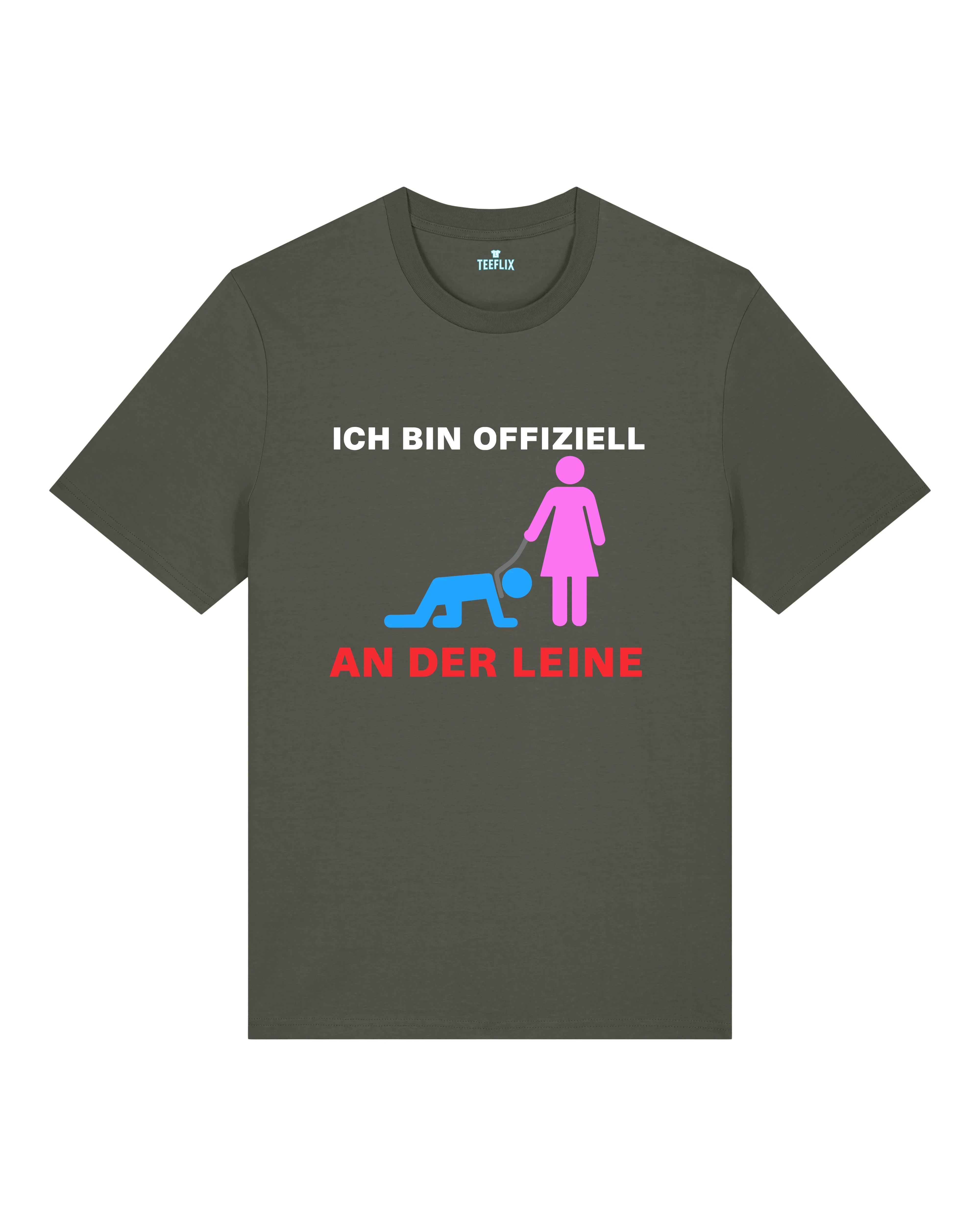 Lustiges JGA Shirt Ich bin offiziell an der Leine | Teeflix