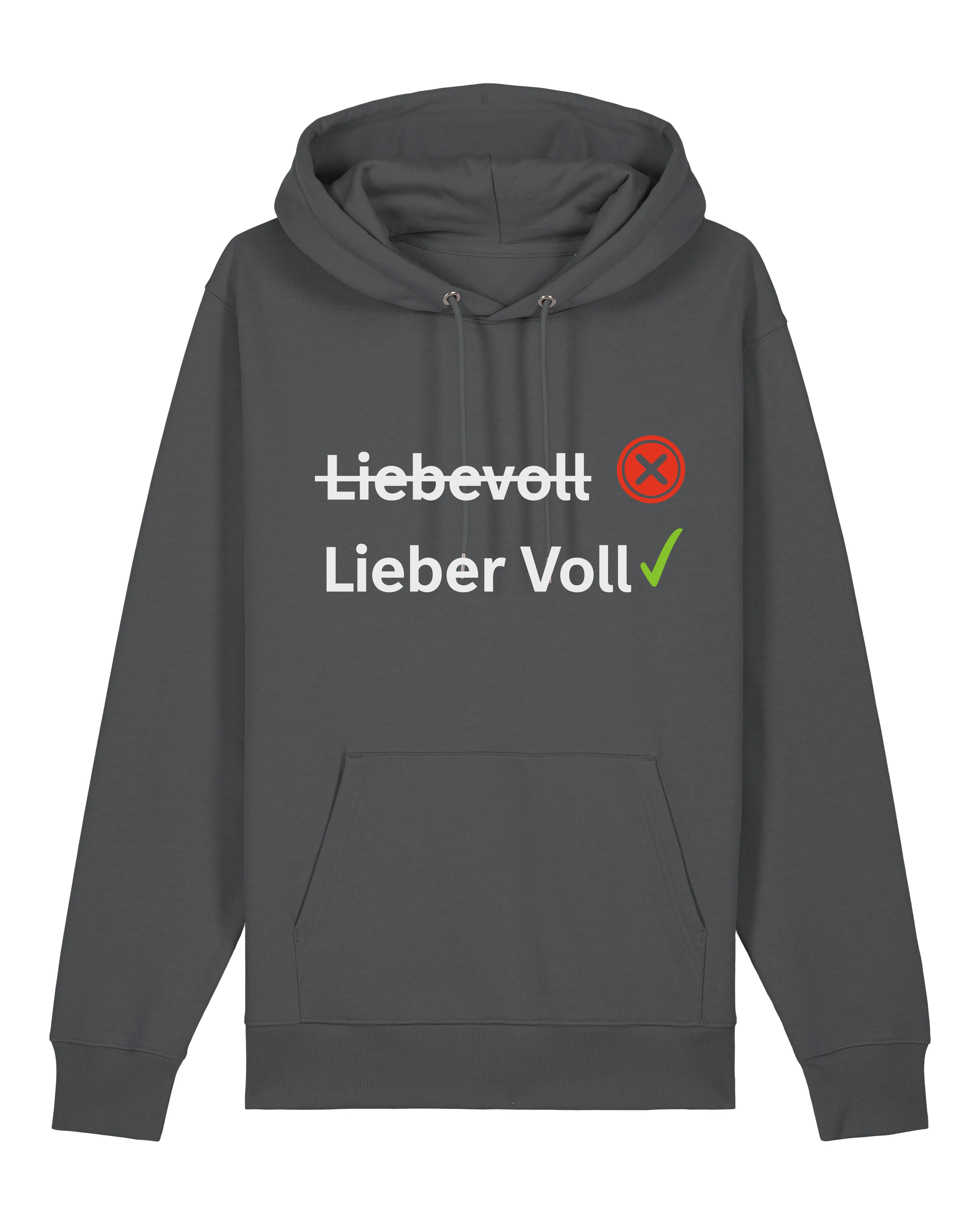Lieber voll Hoodie – Lustiger Sprüche Hoodie | Teeflix