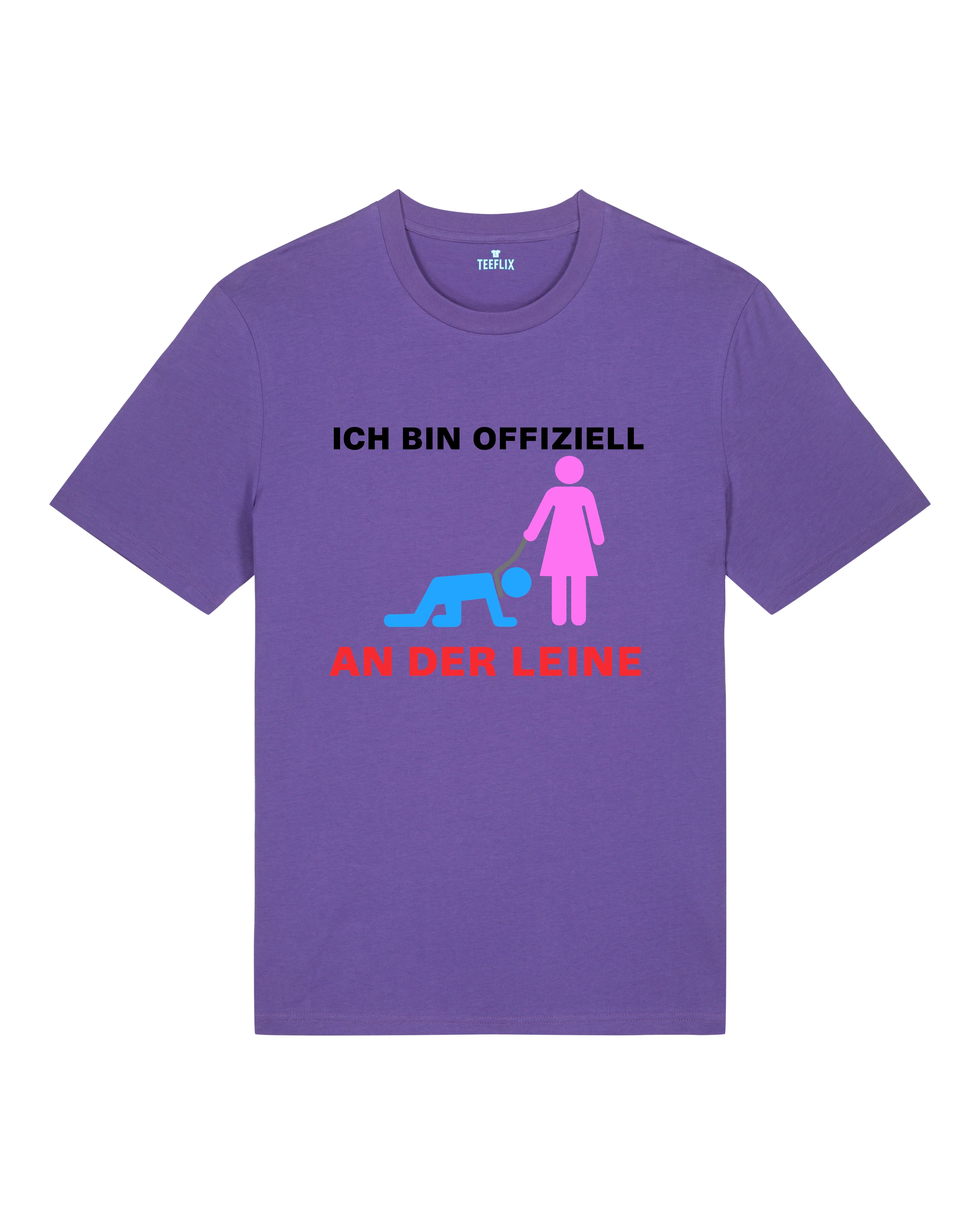 Lustiges JGA Shirt Ich bin offiziell an der Leine | Teeflix