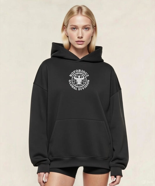 GLOBAL OVERSIZED HOODIE BLACK