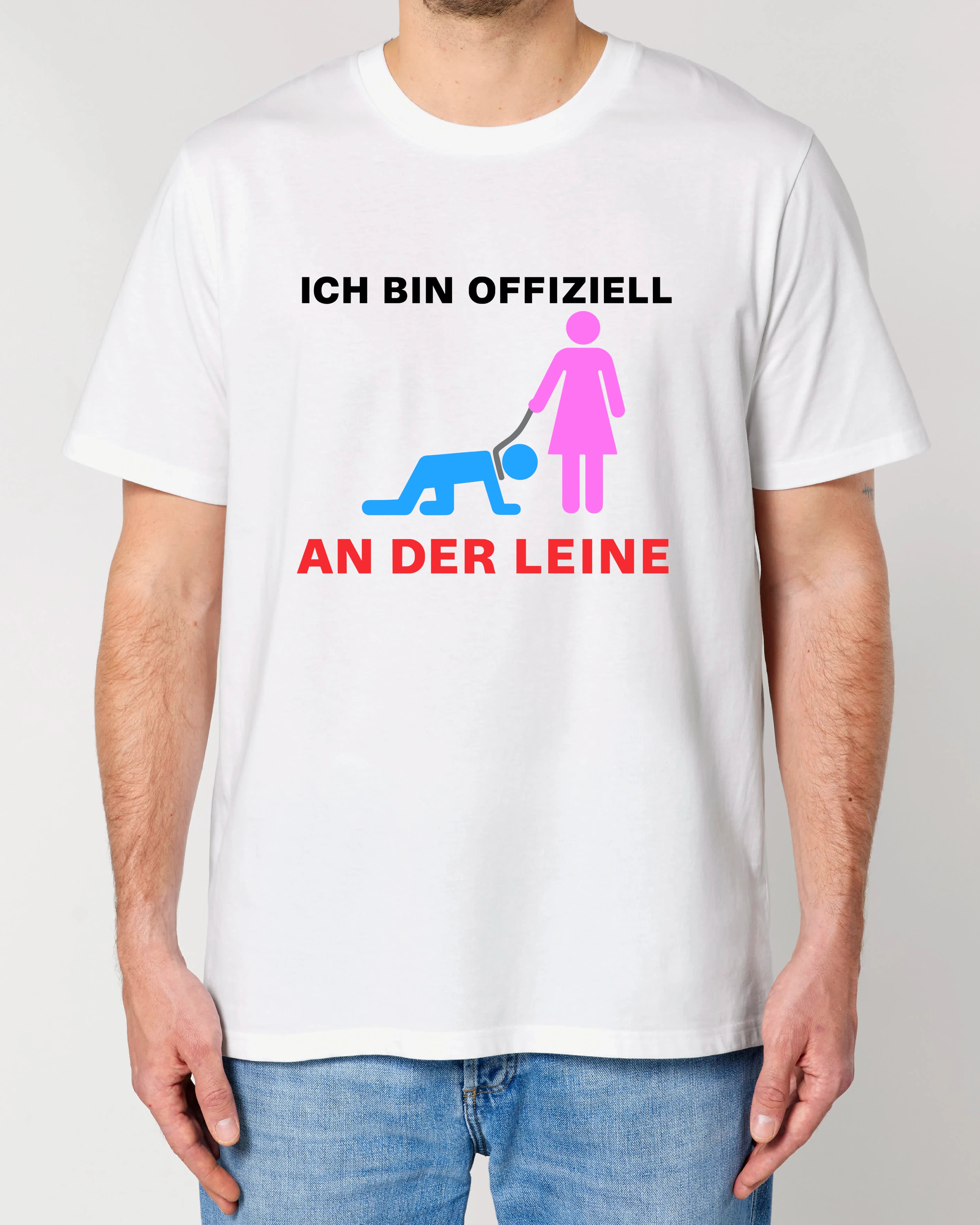 Lustiges JGA Shirt Ich bin offiziell an der Leine | Teeflix