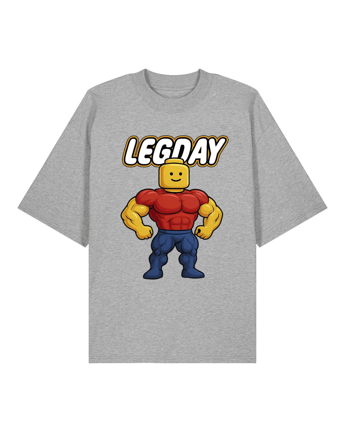 Oversized Legday Pump Cover Shirt in Grau – T‑Shirt mit Spruch – Teeflix