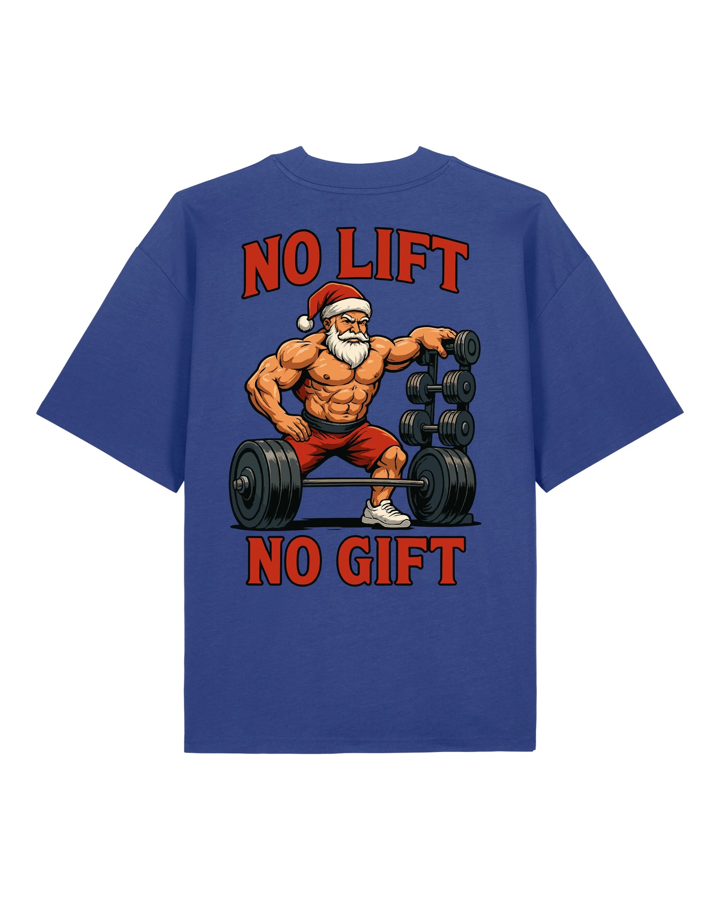 No Lift No Gift Shirt Blau | Oversized Gym Shirt Herren Damen | Teeflix