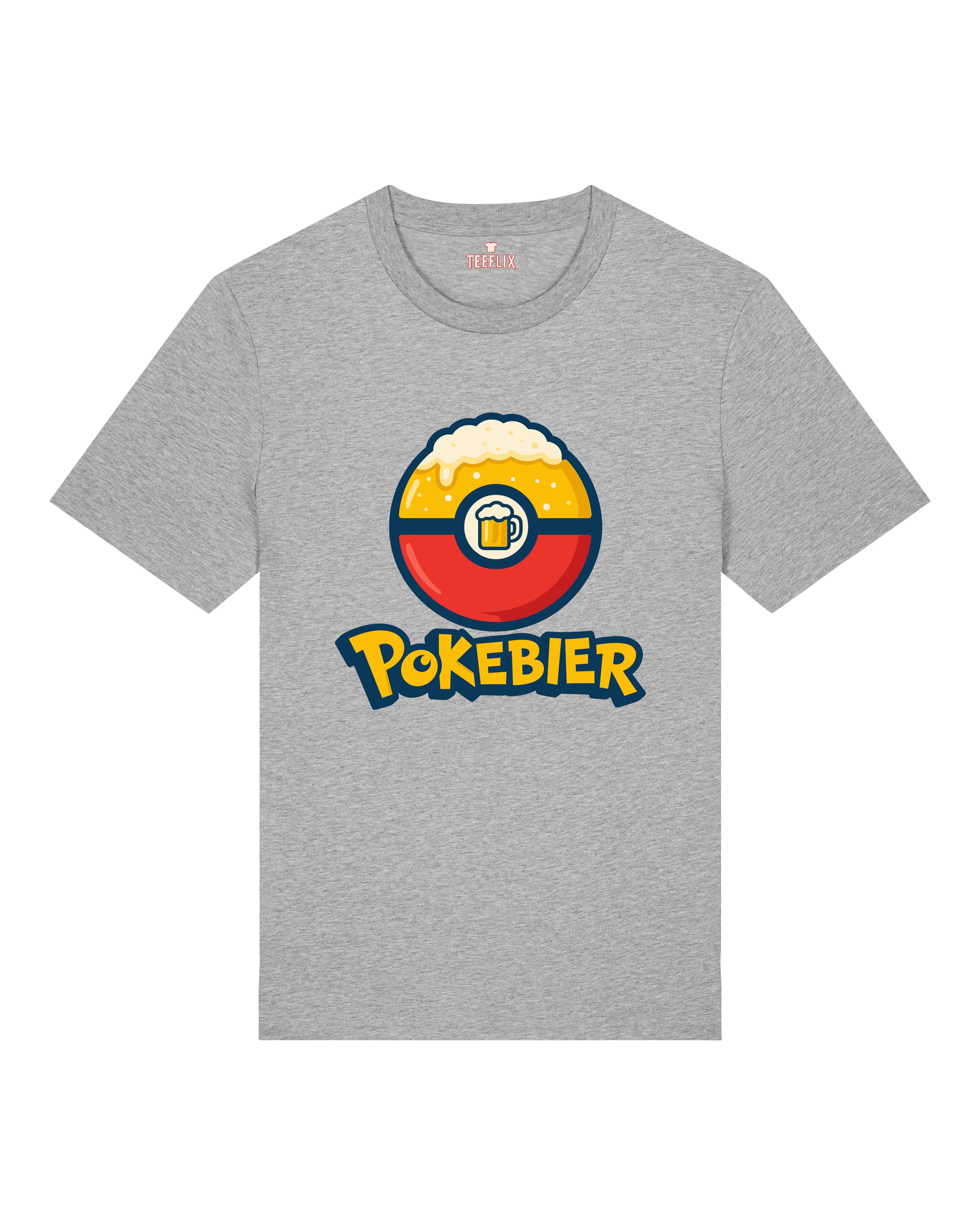 Pokebier T-Shirt Normal Fit | Lustiges Bier Shirt Gaming Parodie | Teeflix