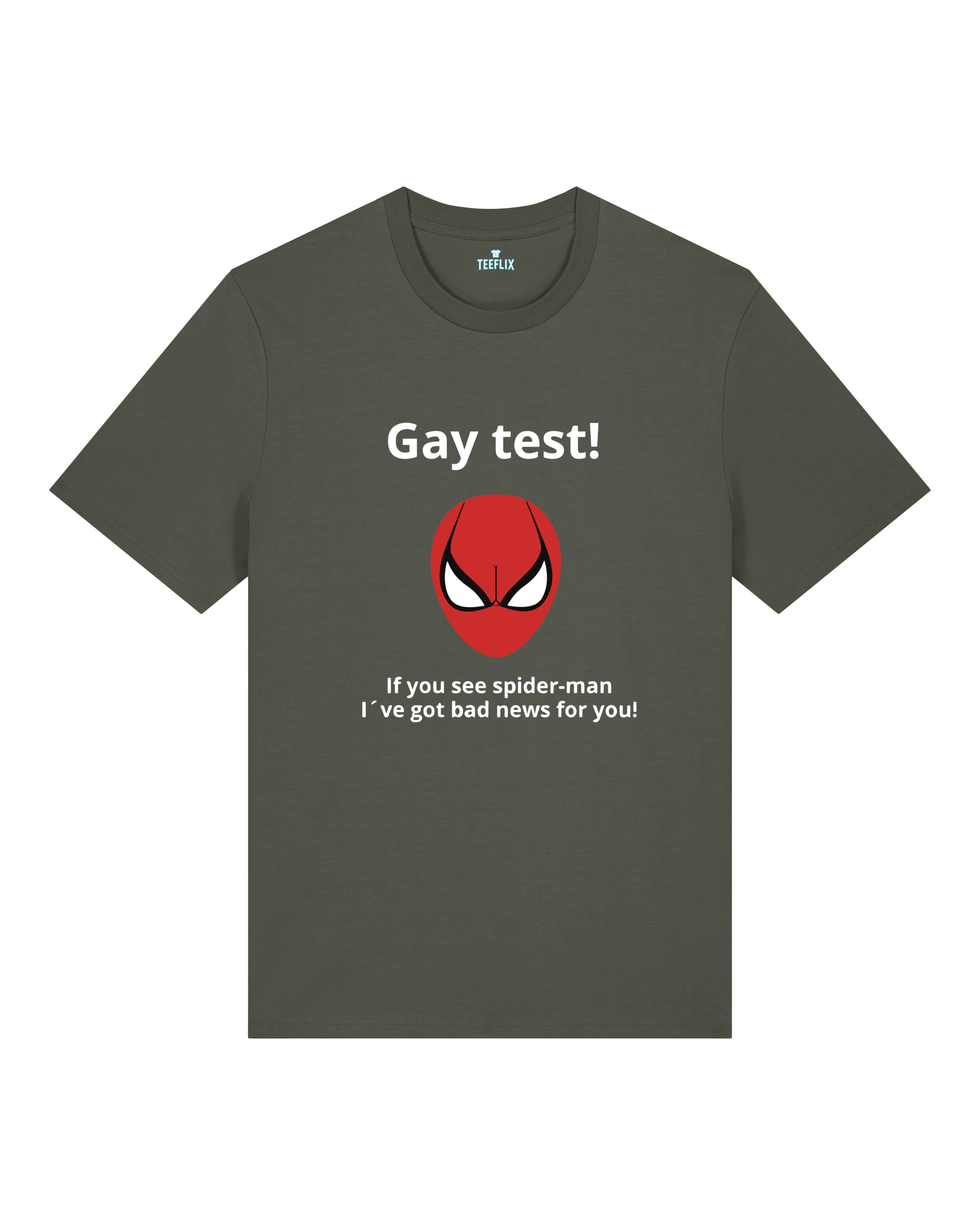 Gay Test T-Shirt – Lustiges Spider Design Shirt | Teeflix