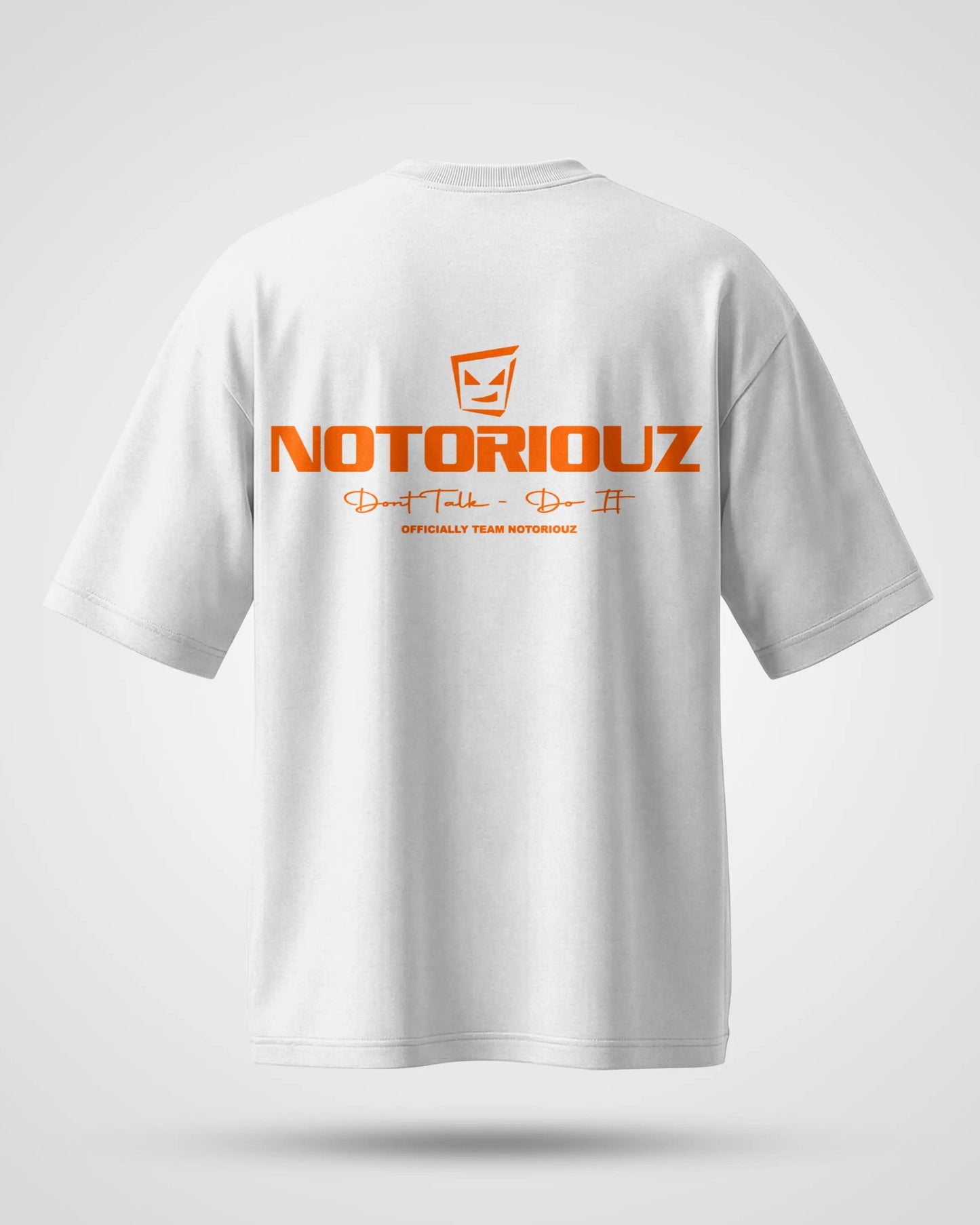 LOGO OVERSIZED TEE WHITE ORANGE