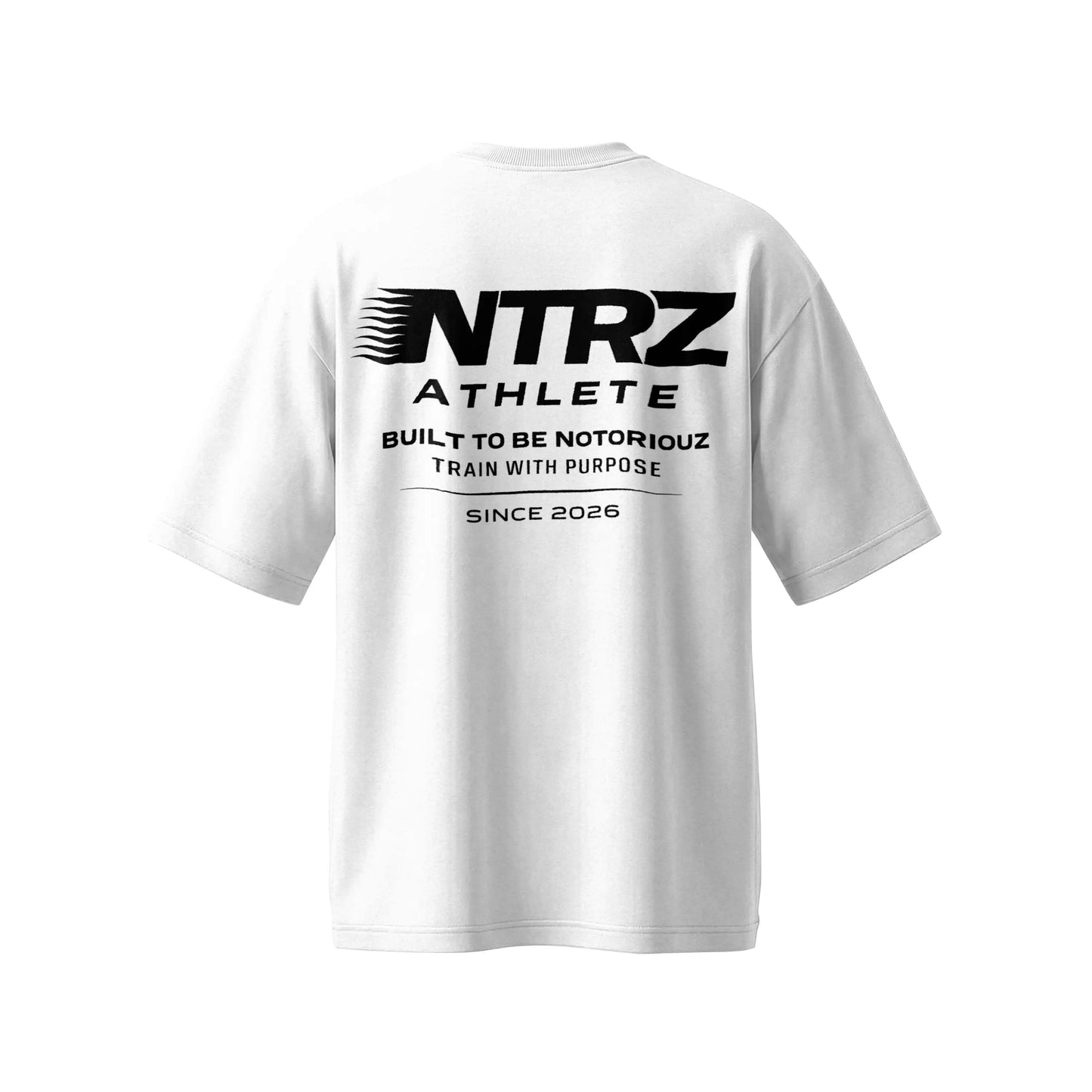 ATHLETE OVERSIZED TEE WHITE BLACK