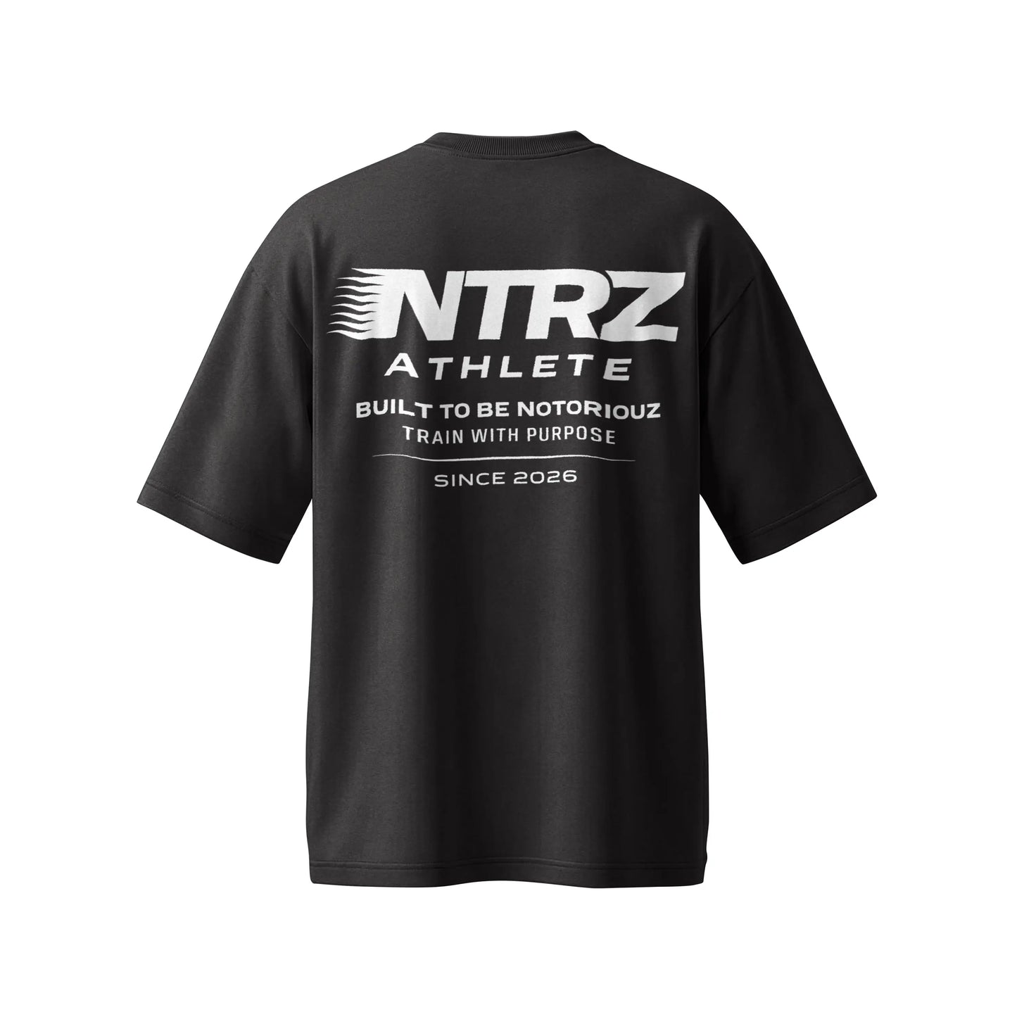 ATHLETE OVERSIZED TEE BLACK WHITE