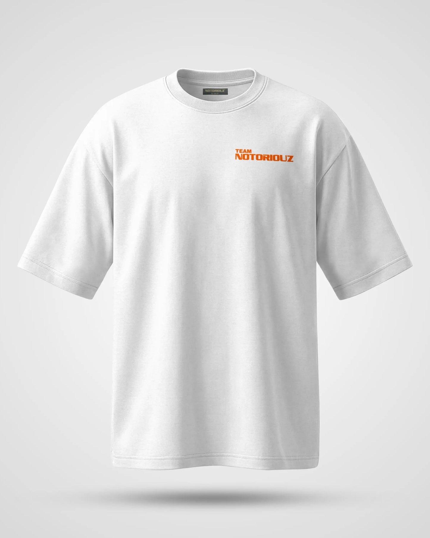 LOGO OVERSIZED TEE WHITE ORANGE