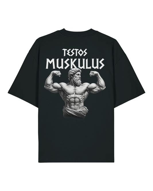 Testo Muskulus (Back Print) Oversized Shirt / GhostGym Athletics