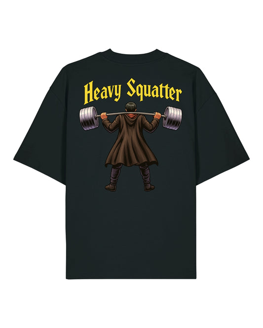 Heavy Squatter (Back Print) Oversized Shirt / GhostGym Athletics