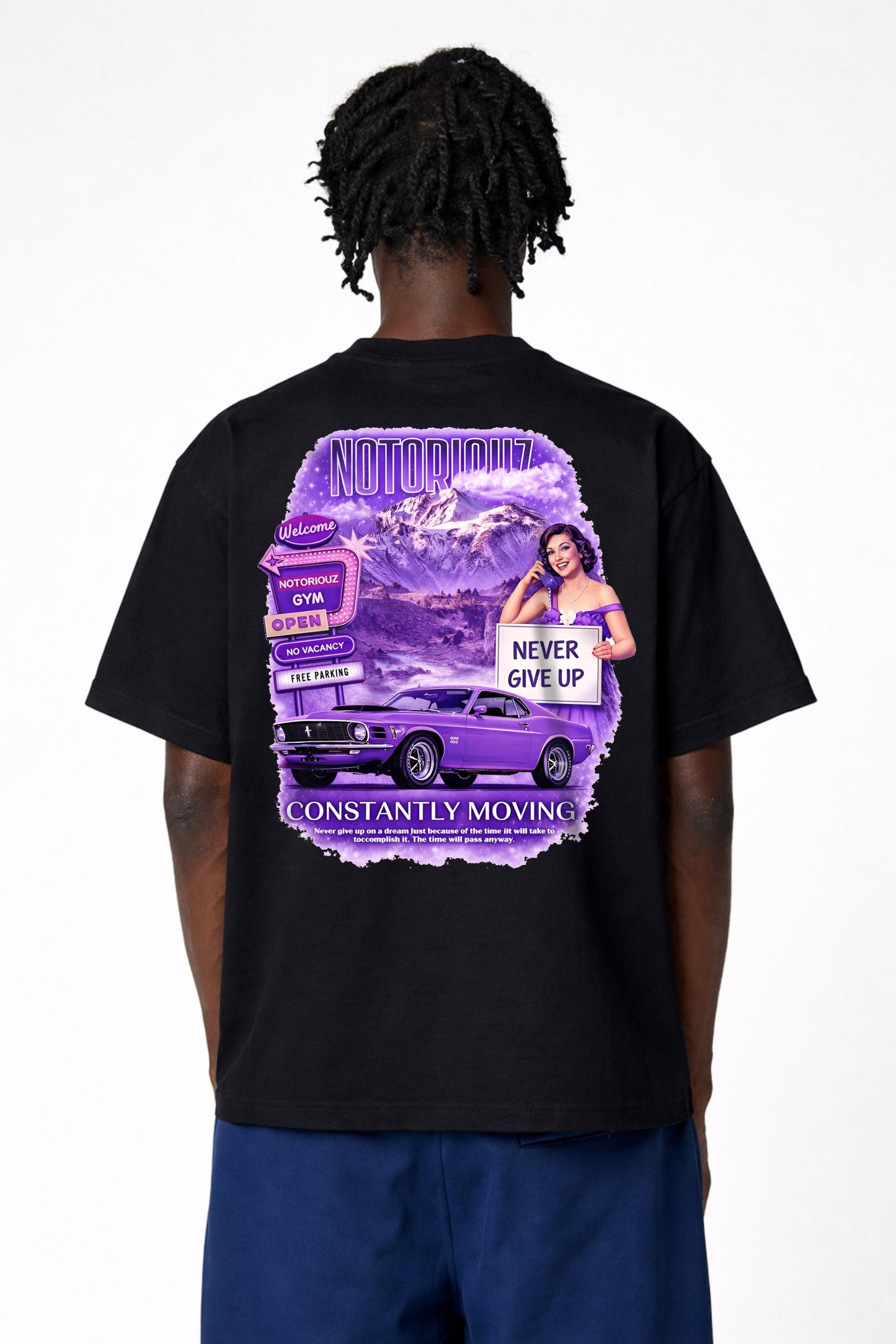 NTRZ NEVER GIVE UP TEE BLACK