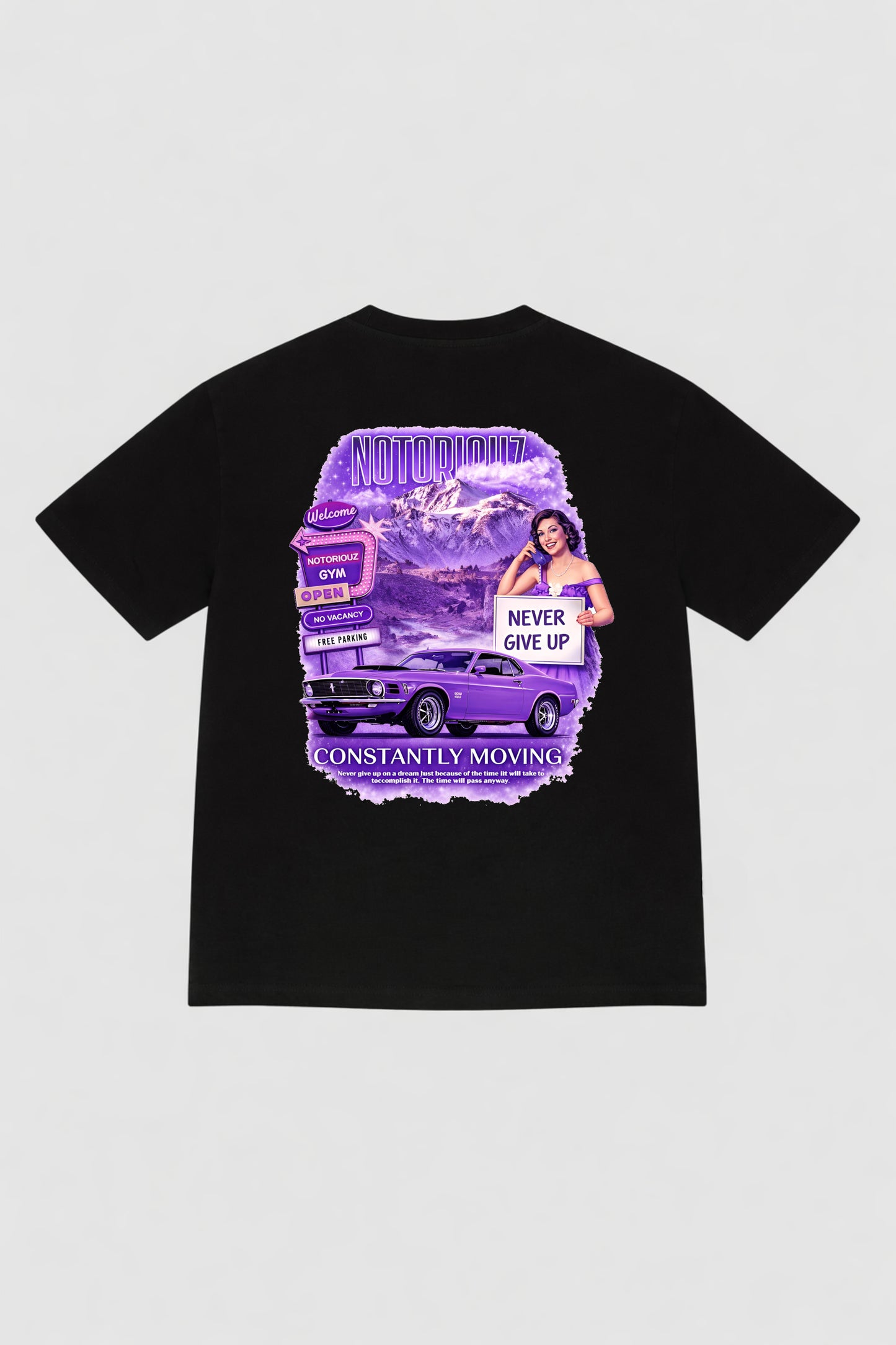 NTRZ NEVER GIVE UP TEE BLACK