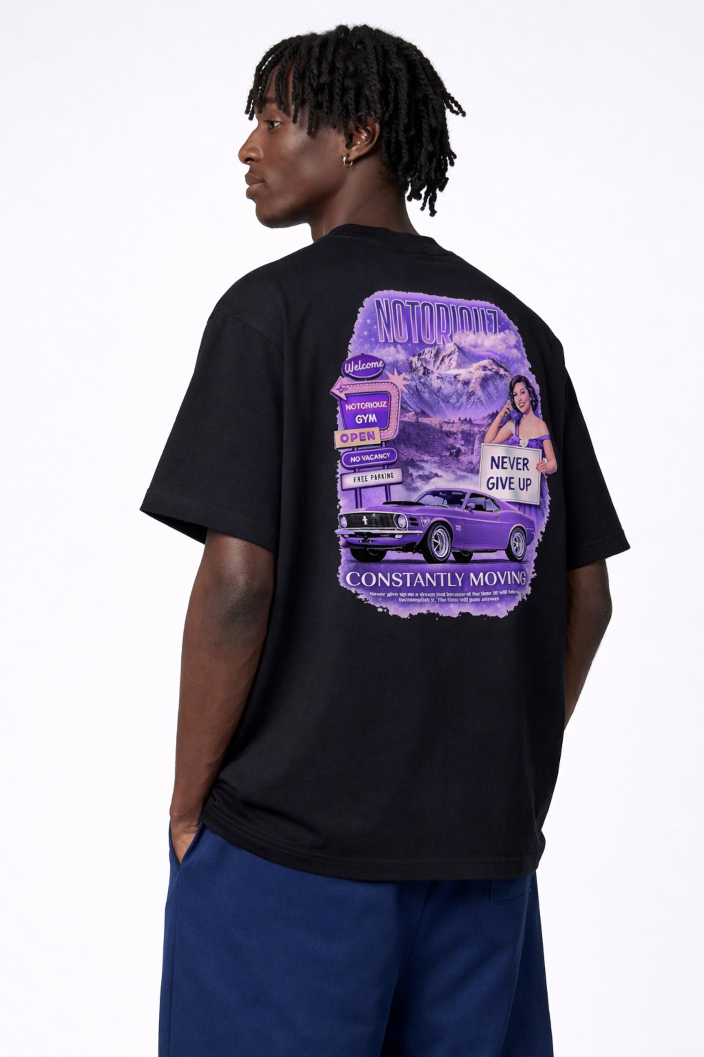 NTRZ NEVER GIVE UP TEE BLACK