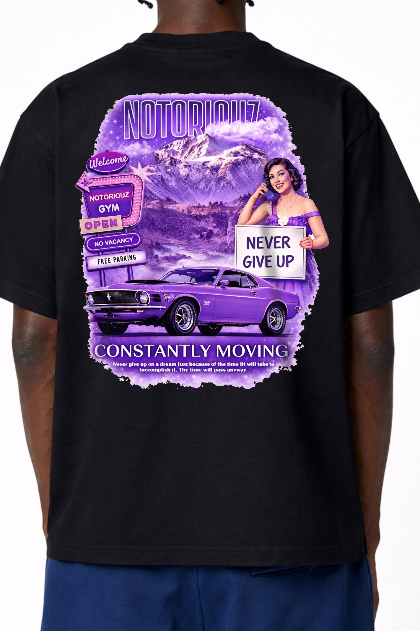NTRZ NEVER GIVE UP TEE BLACK