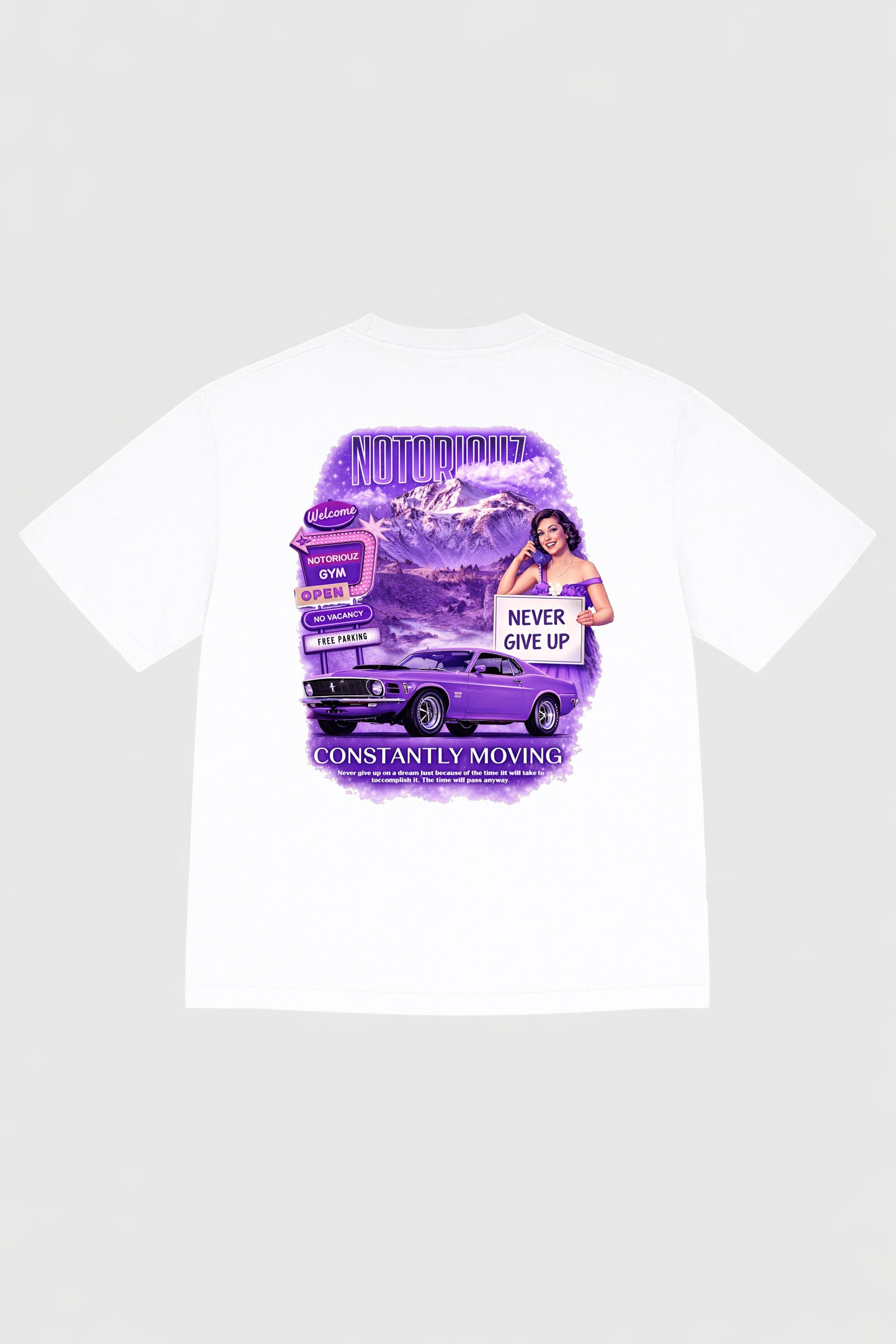 NTRZ NEVER GIVE UP TEE WHITE