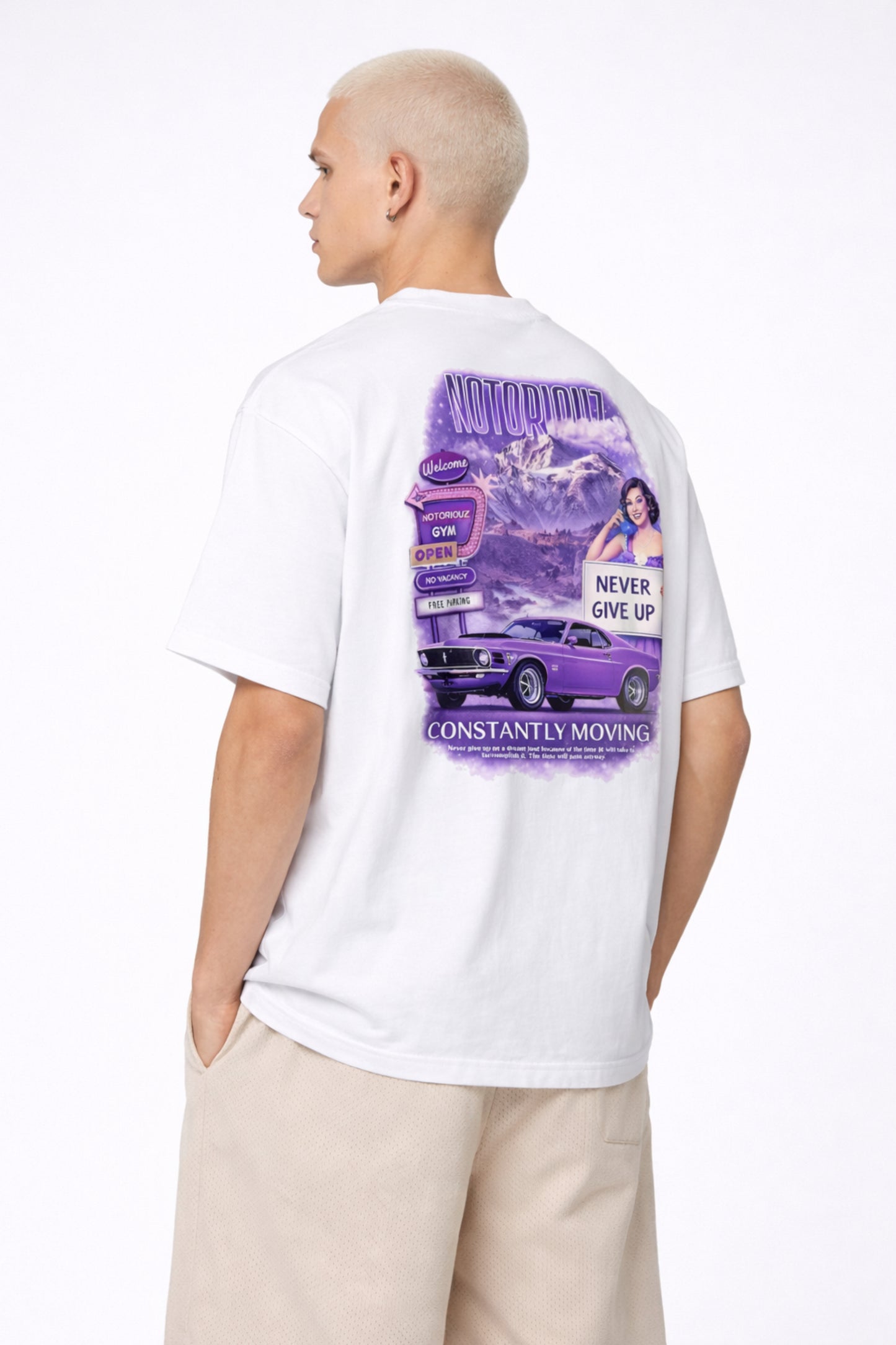 NTRZ NEVER GIVE UP TEE WHITE