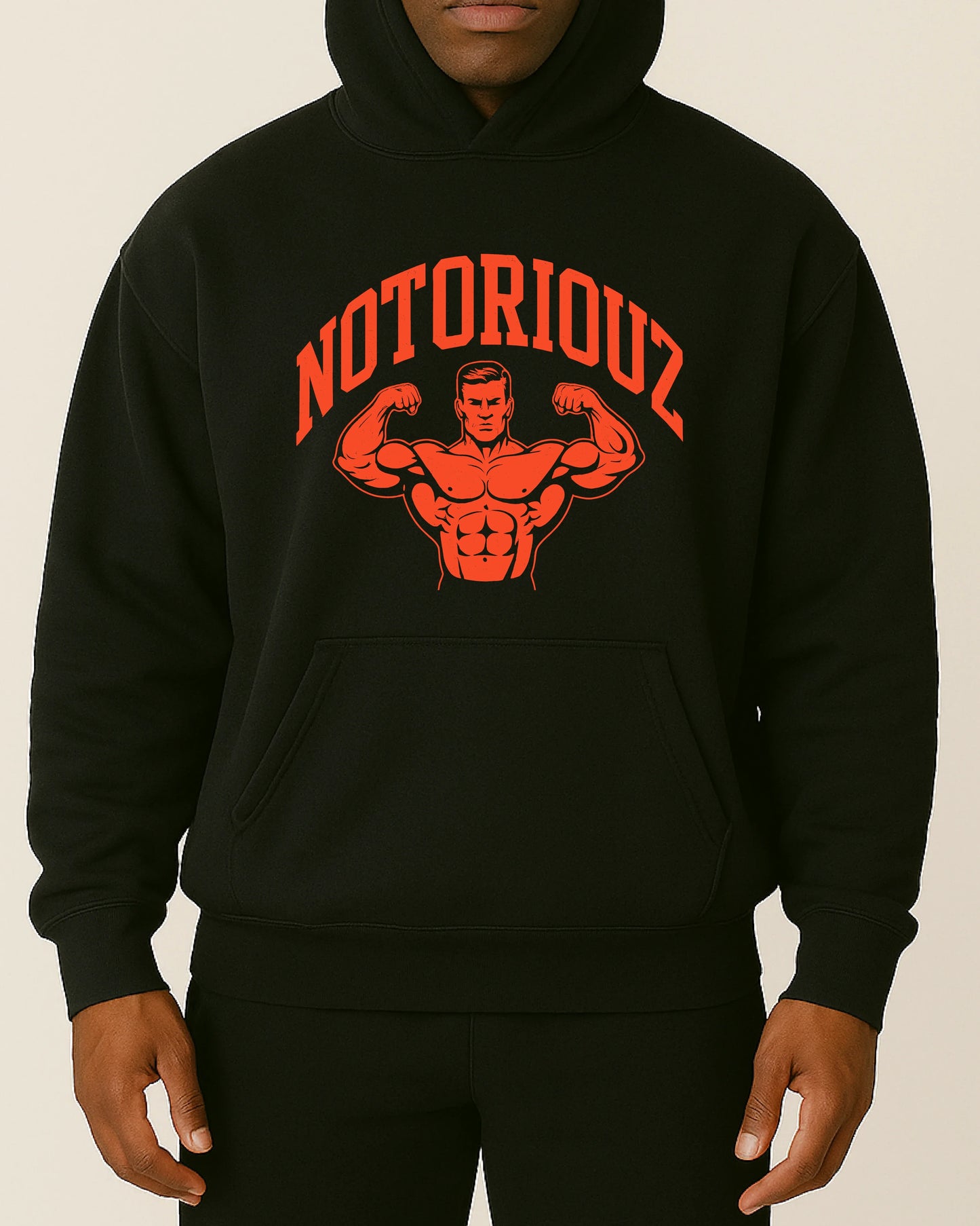 Classic Hoodie – Oldschool Bodybuilding Style | Notoriouz Sportswear