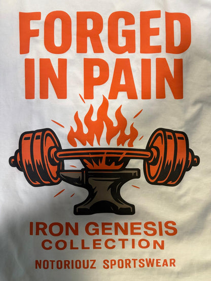 FORGED IN PAIN Oversized T-Shirt – IRON GENESIS | Notoriouz Sportswear