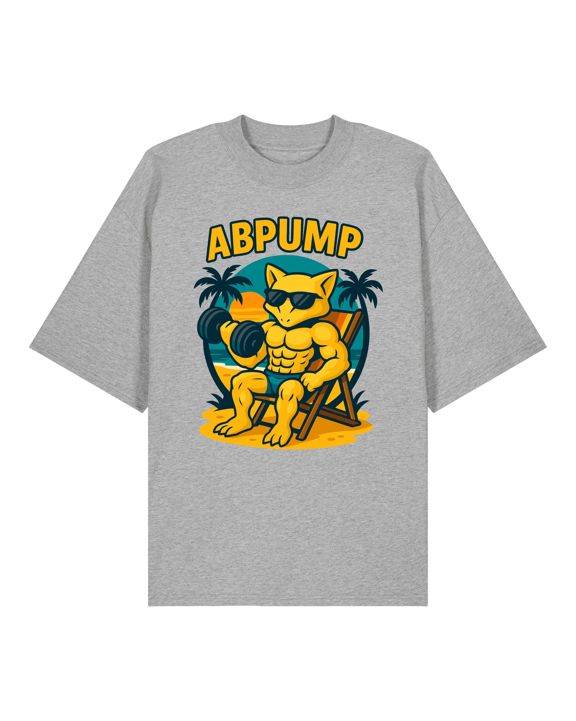 ABPUMP Oversized Gym Shirt Grau – Lustiges Fitness Oversized Shirt