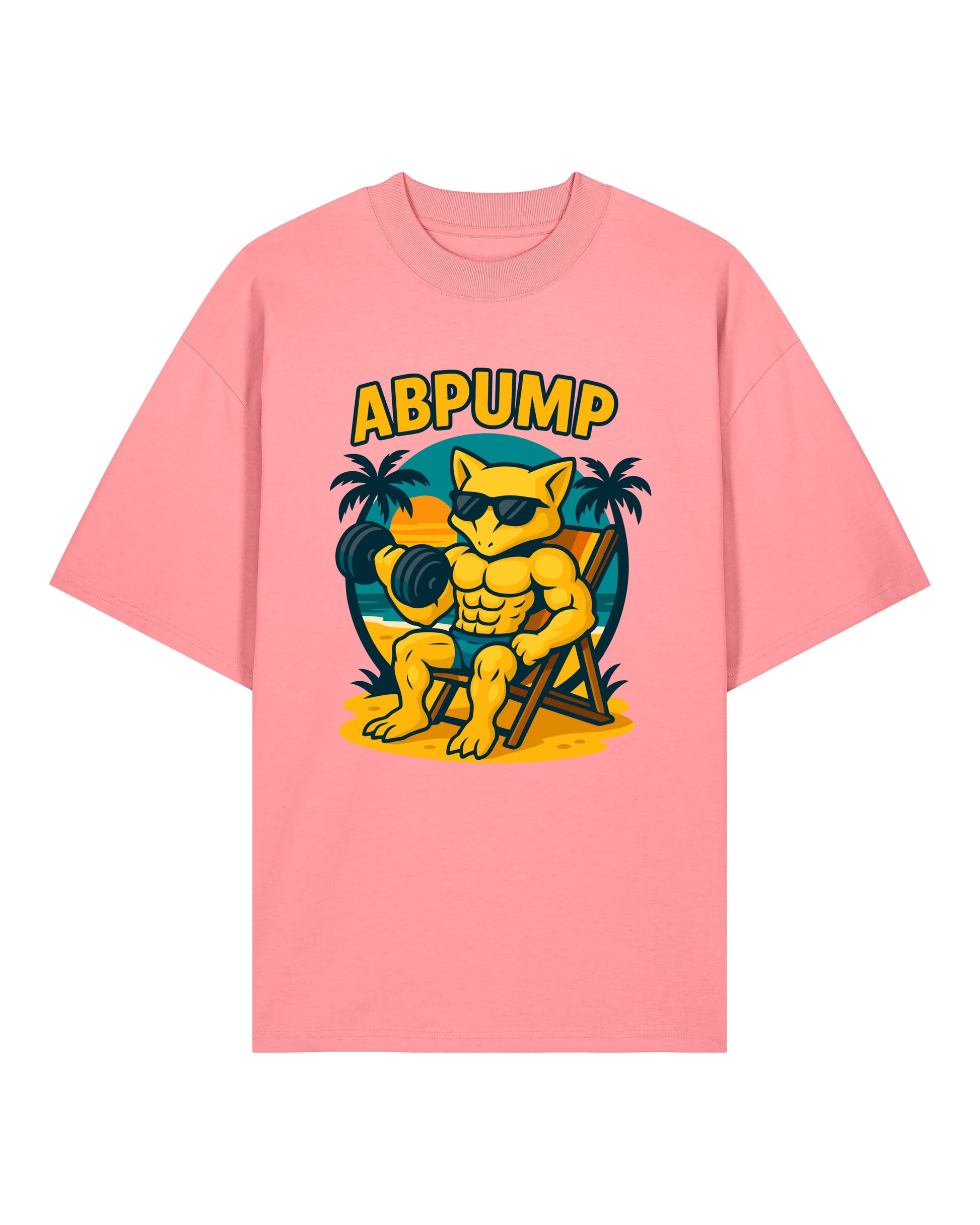 ABPUMP Oversized Gym Shirt Rosa – Lustiges Gym Oversized Fun Shirt von Teeflix