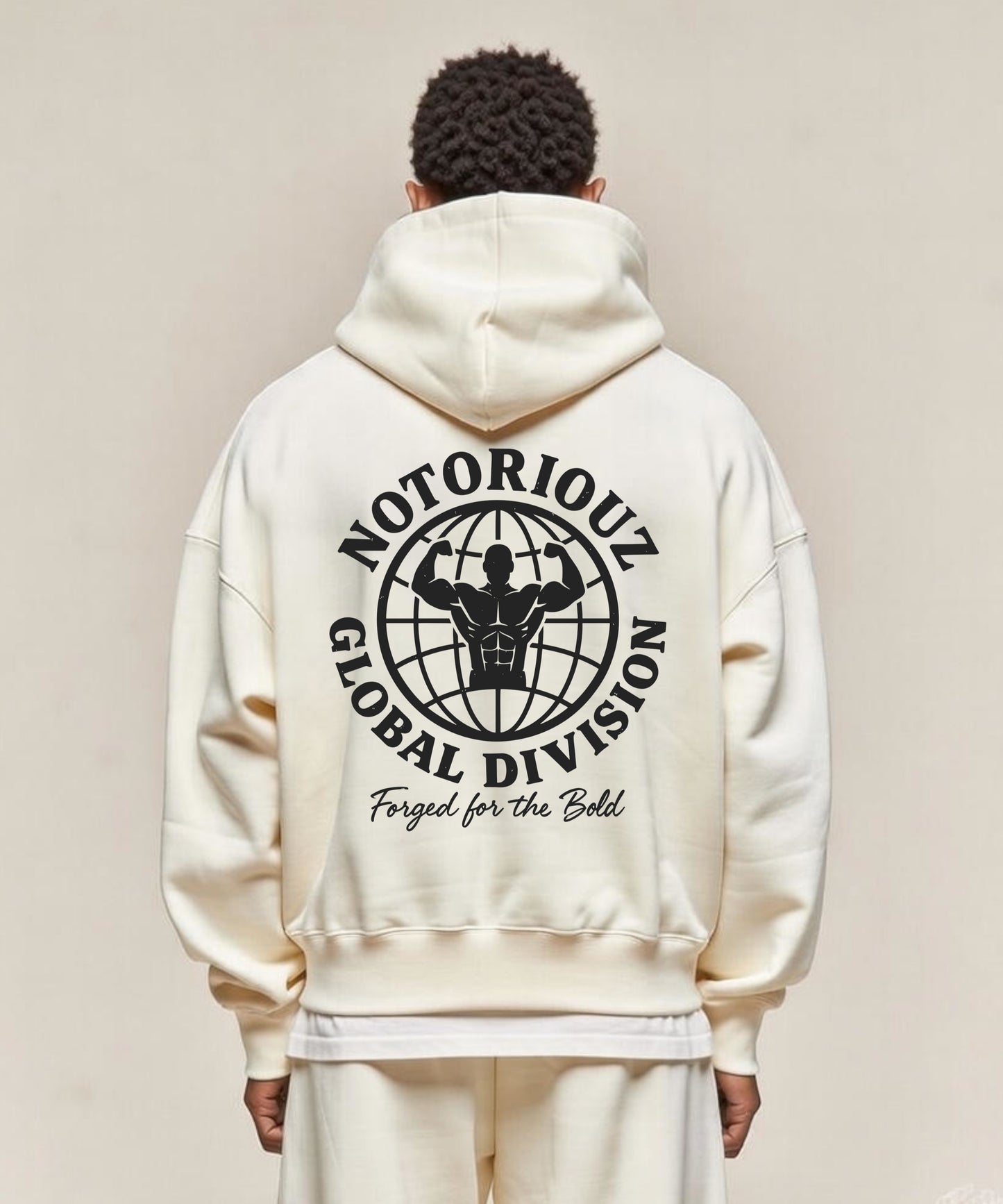 GLOBAL OVERSIZED HOODIE CREME
