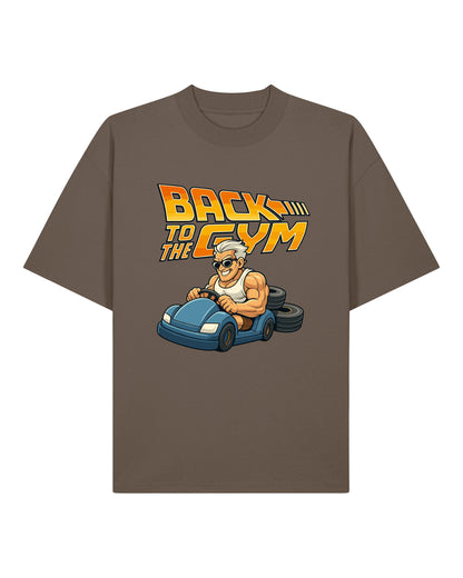 Back To The Gym Pump Cover Shirt Braun Oversized | Teeflix Gym Oversize Shirt Lustiges Pump Cover Herren