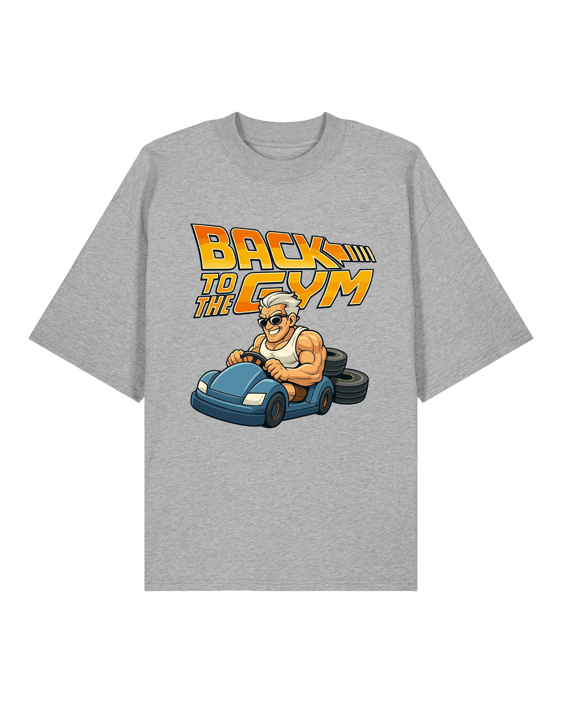 Back To The Gym Pump Cover Shirt Grau Oversized | Teeflix Gym Shirt Männer Oversize Fitness Training