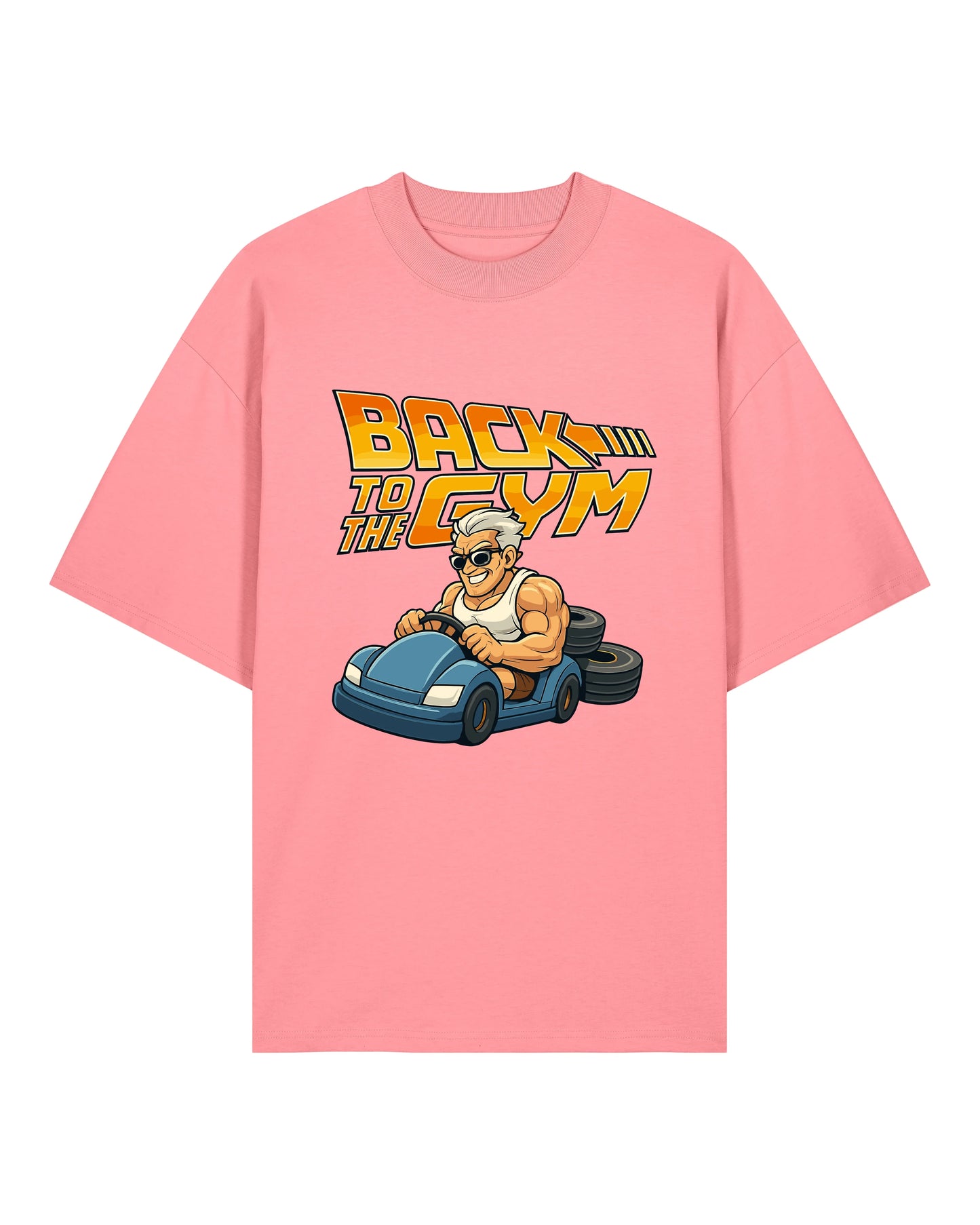 Back To The Gym Pump Cover Shirt Rosa Oversized | Teeflix Oversize Gym Shirt Lustiges Pump Cover Fitness