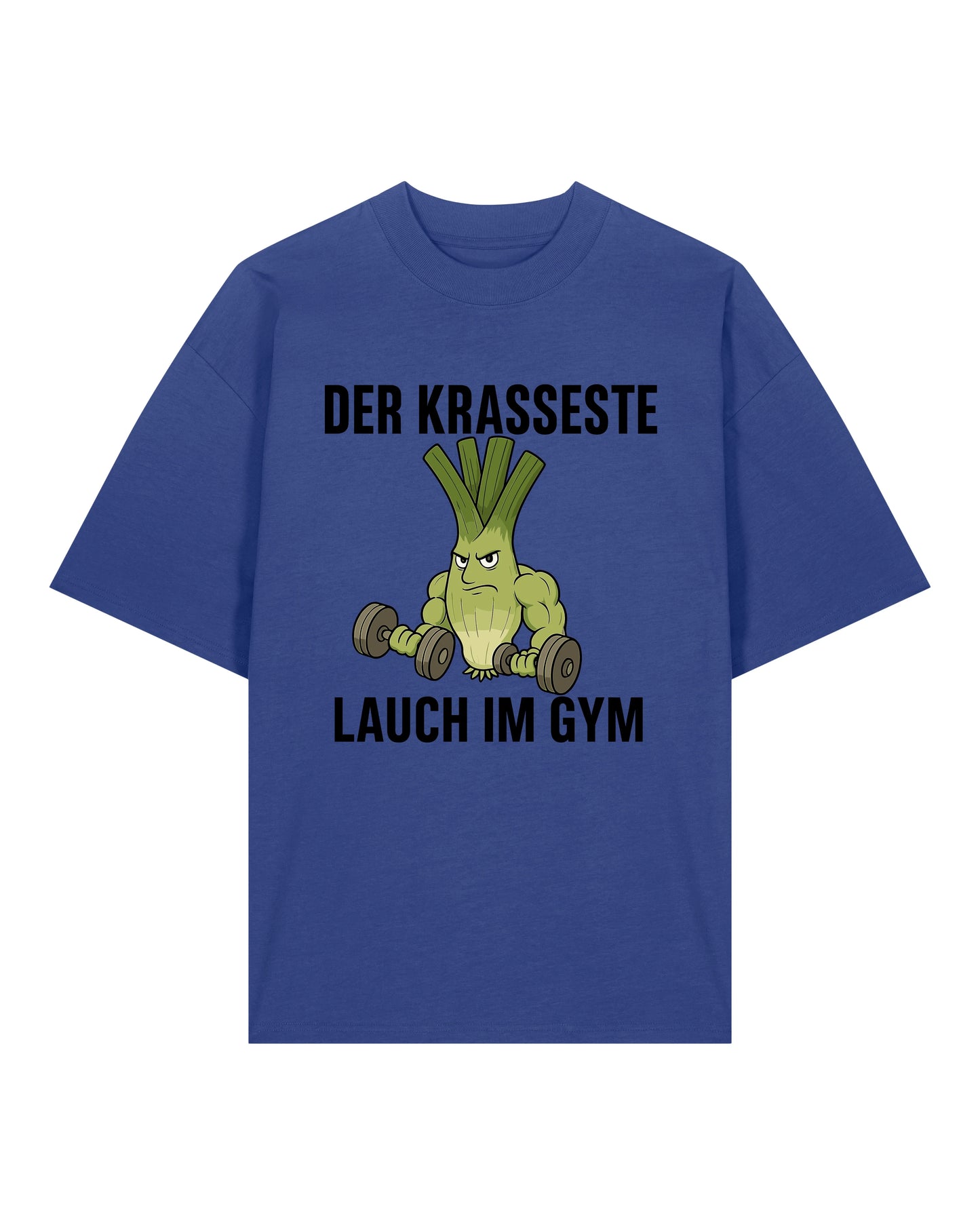 Lustiges Pump Cover Shirt – Der krasseste Lauch im Gym T-Shirt in Blau