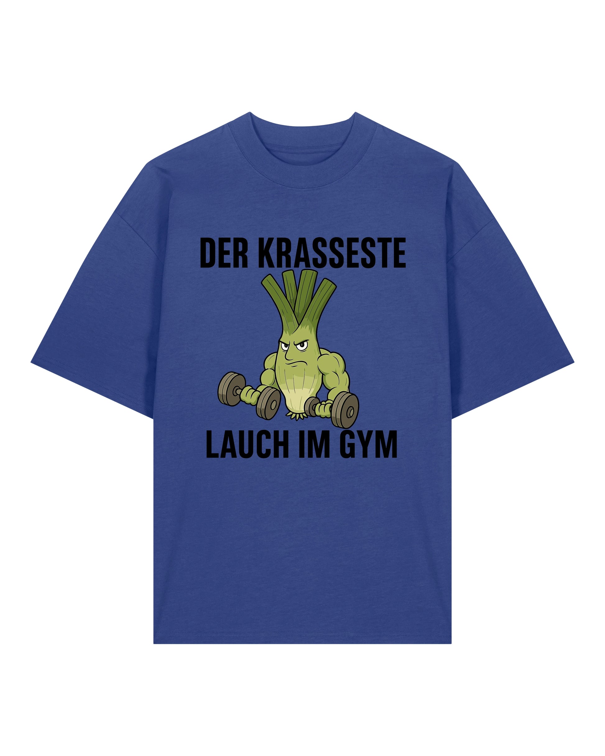 Lustiges Pump Cover Shirt – Der krasseste Lauch im Gym T-Shirt in Blau