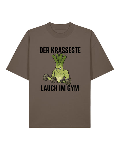 Fun Bodybuilding Shirt – Der krasseste Lauch im Gym T-Shirt in Braun