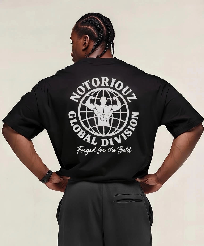 GLOBAL OVERSIZED TEE BLACK