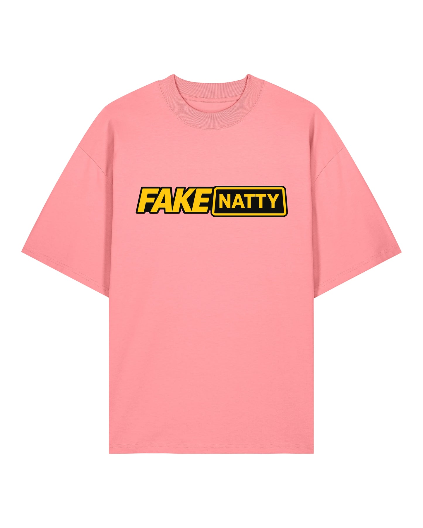 FAKE NATTY Oversize Pumpcover Shirt in Pink – humorvolles Oversize Gymshirt für Fitnessfans
