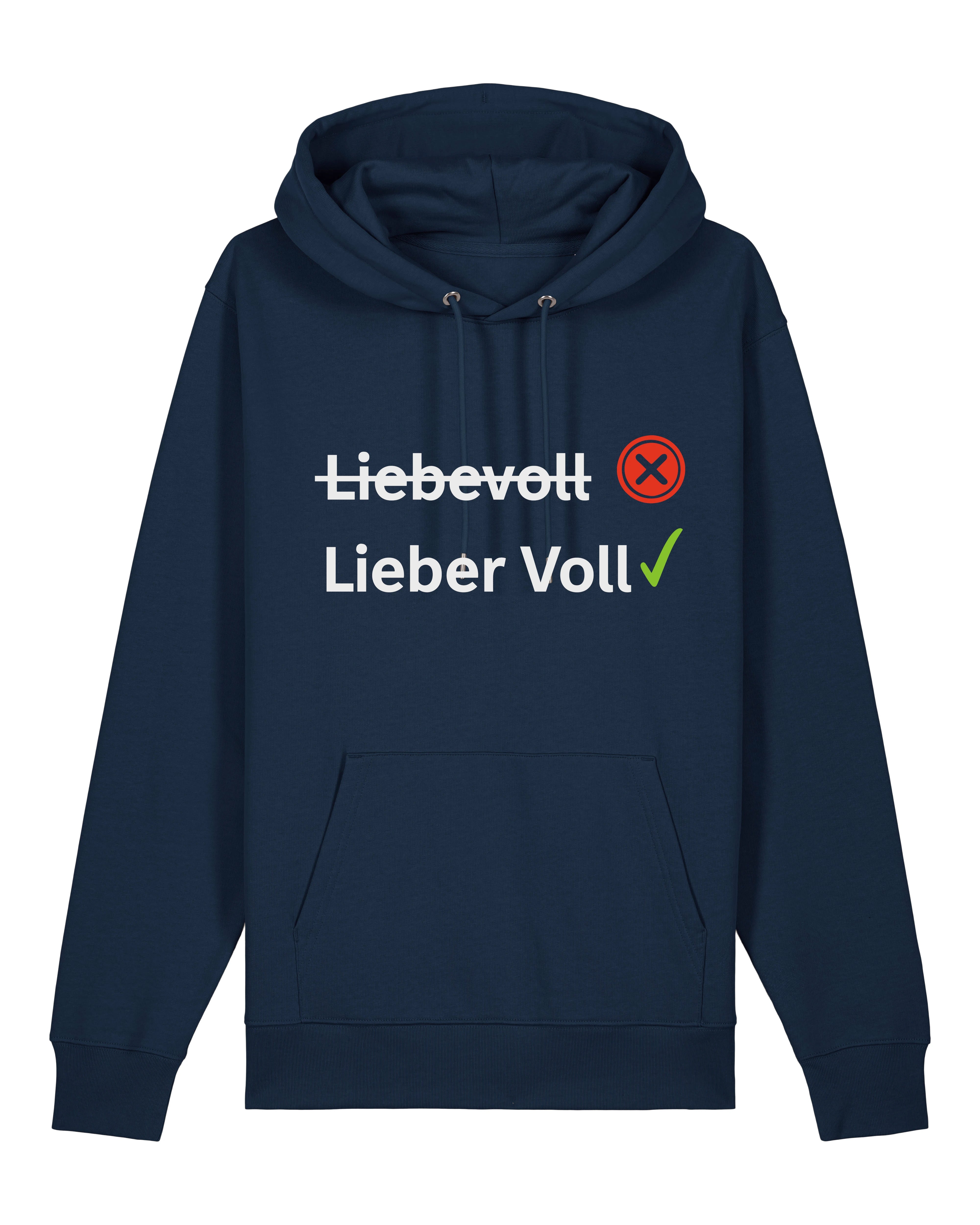 Lieber voll Hoodie – Lustiger Sprüche Hoodie | Teeflix